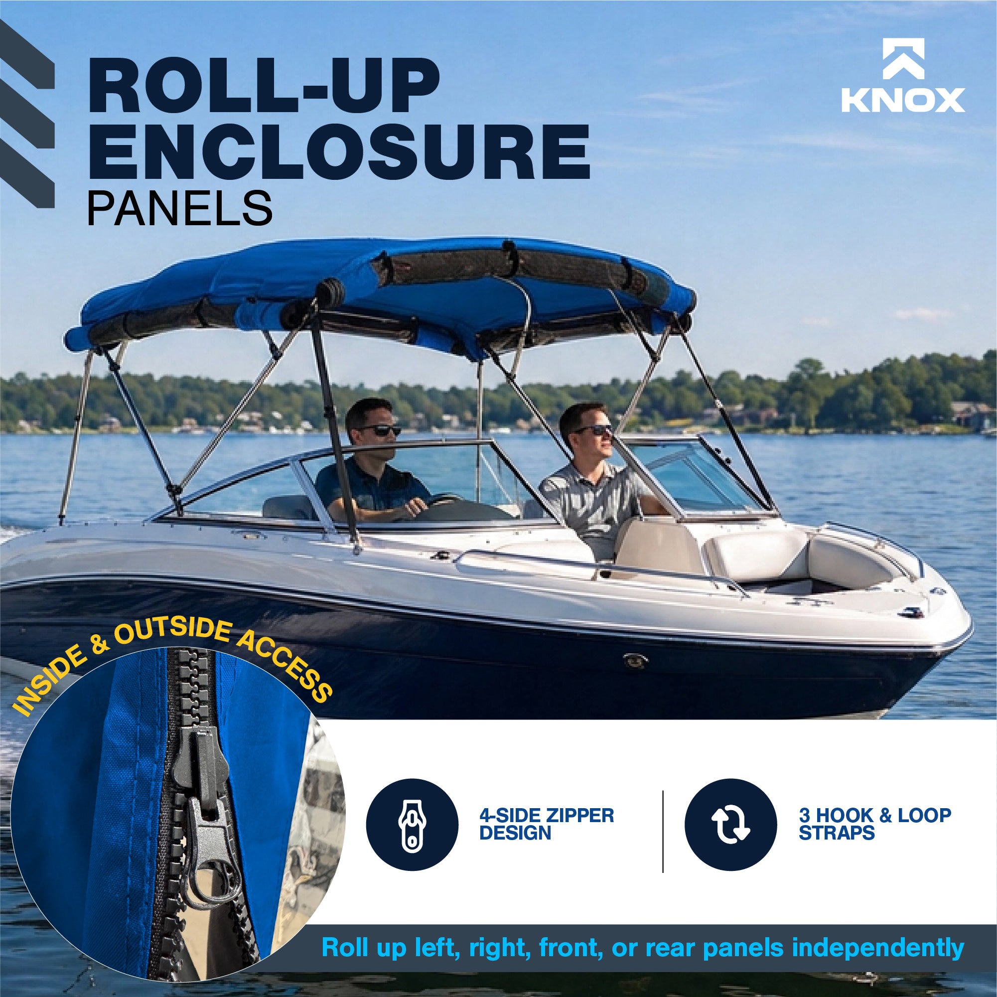 KNOX 4 Bow Bimini Mesh Enclosure with Frame Kit