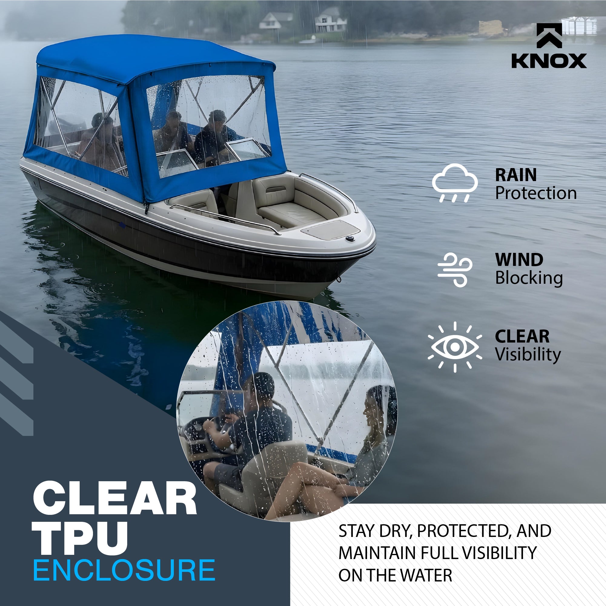 KNOX 4 Bow Bimini Enclosure with Frame Kit