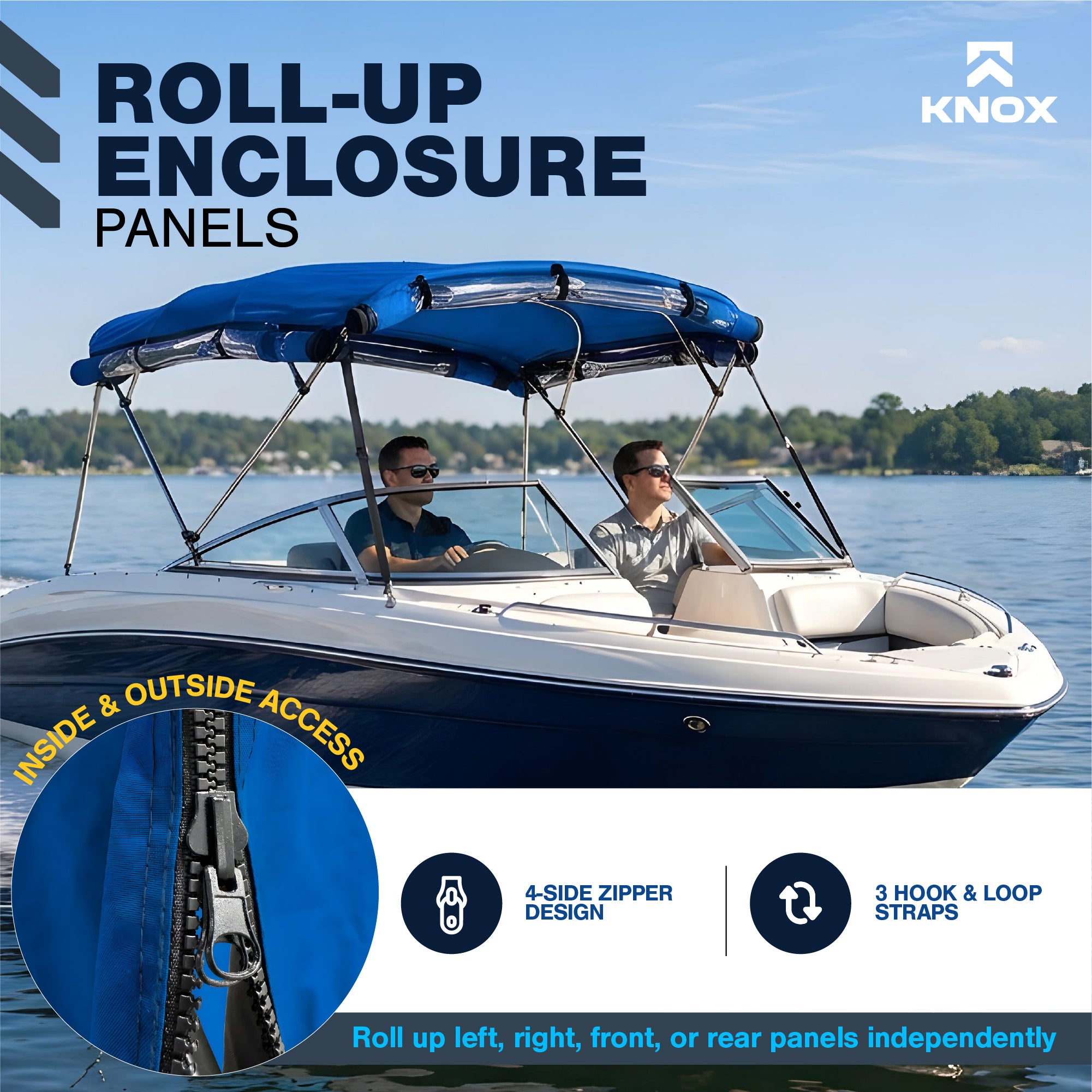 KNOX 4 Bow Bimini Enclosure with Frame Kit