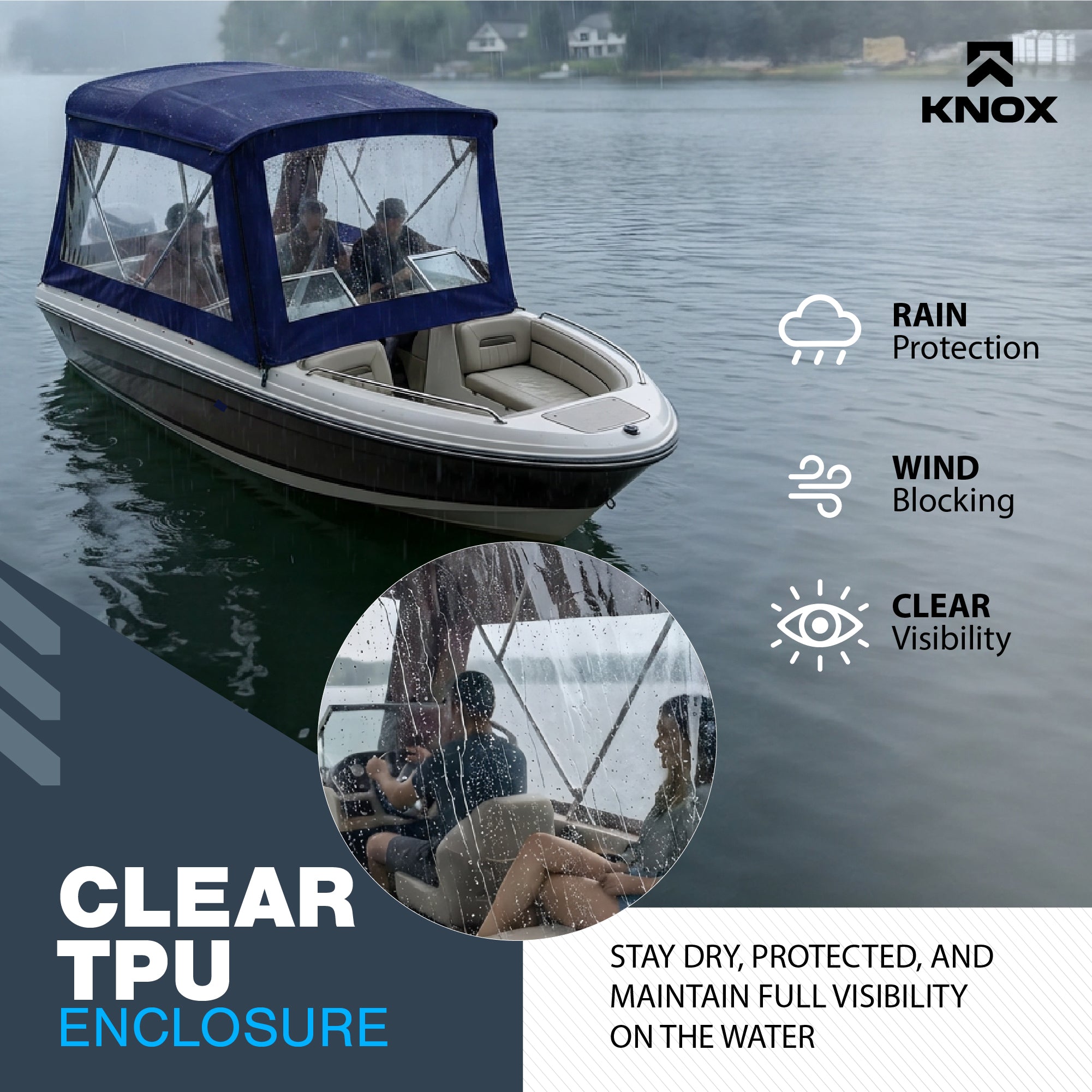 KNOX 4 Bow Bimini Enclosure with Frame Kit