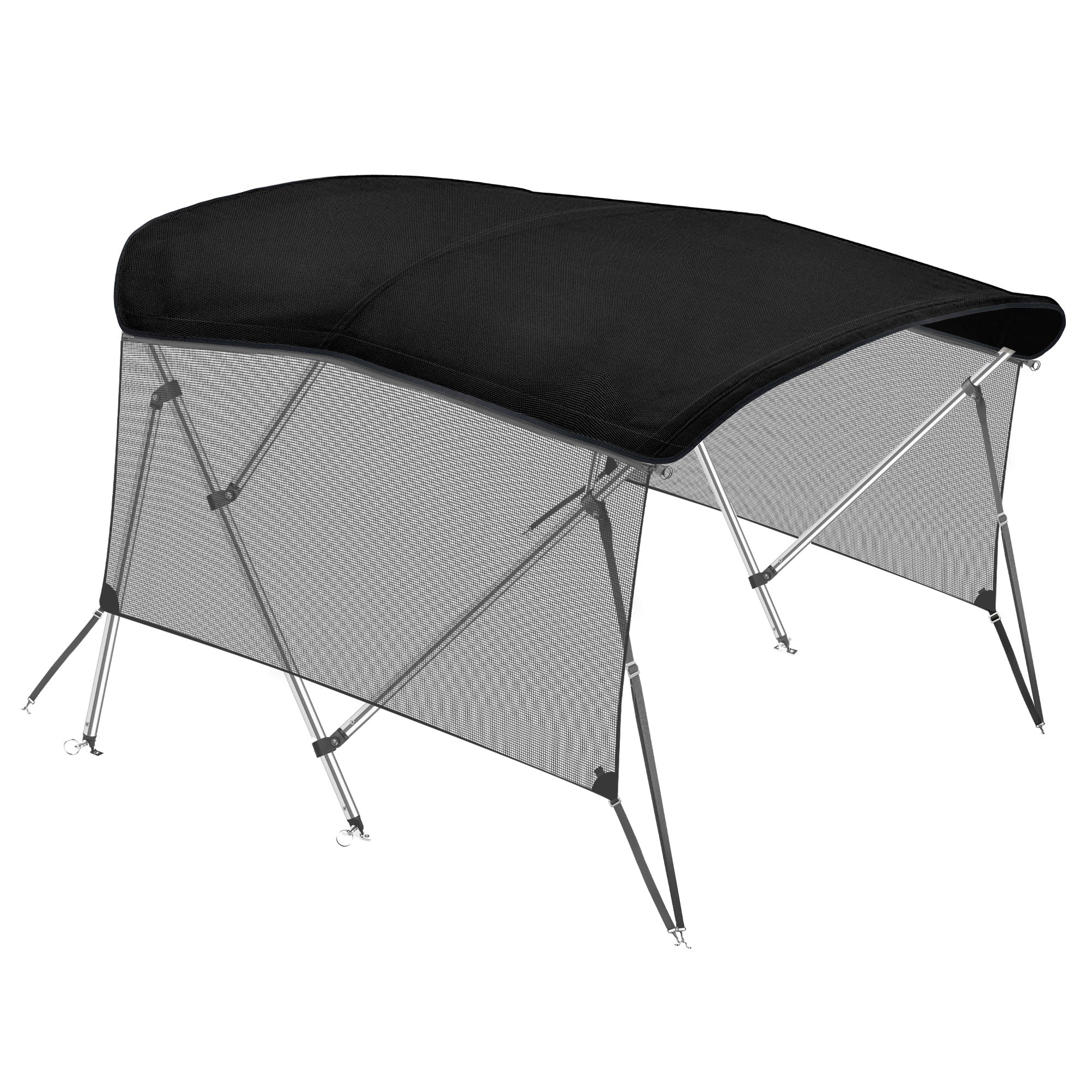 KNOX Pro Series 3 Bow Bimini Top With Sidewalls, Mesh
