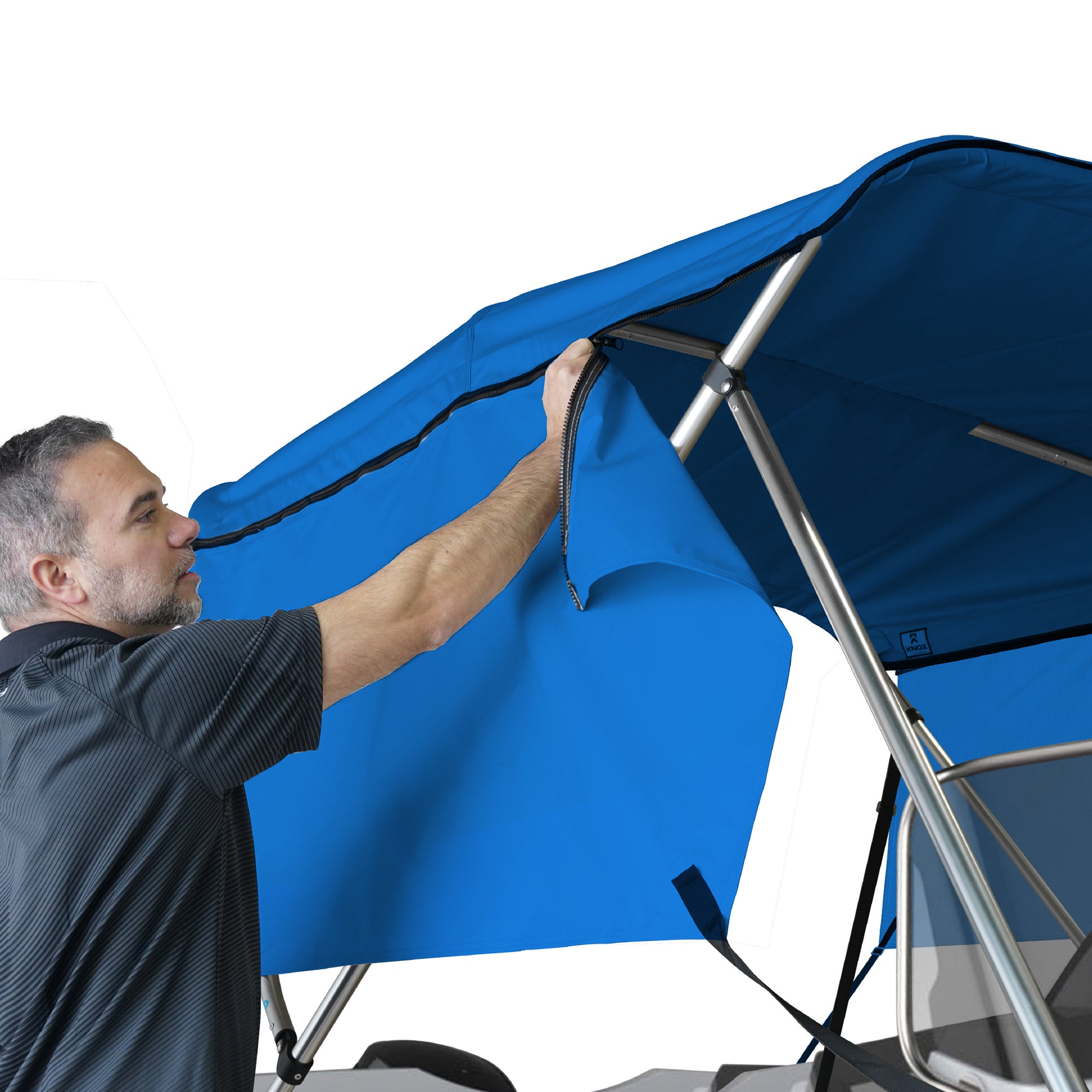 KNOX Pro Series 3 Bow Bimini Top With Sidewalls, Solid