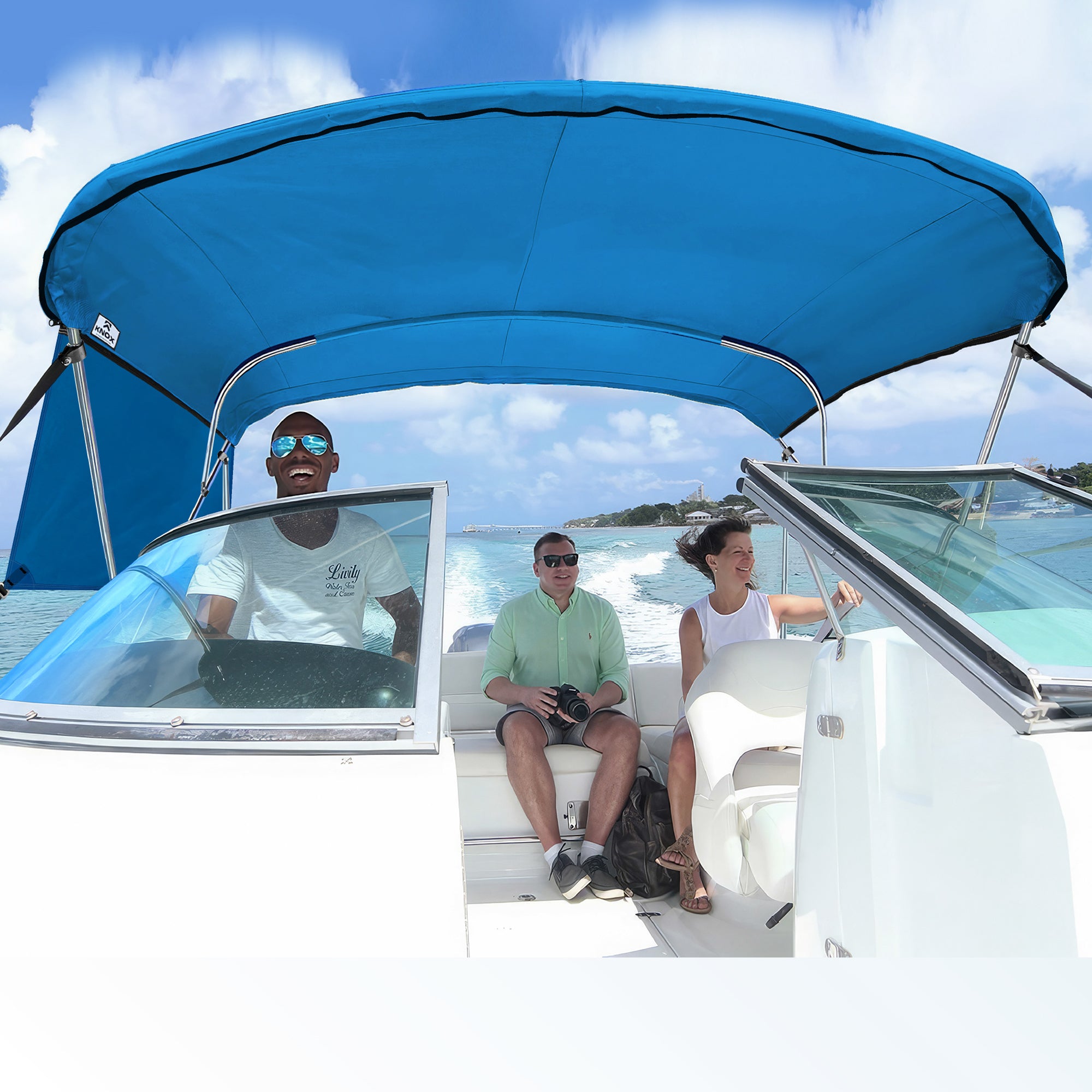 KNOX Pro Series 3 Bow Bimini Top With Sidewalls, Solid
