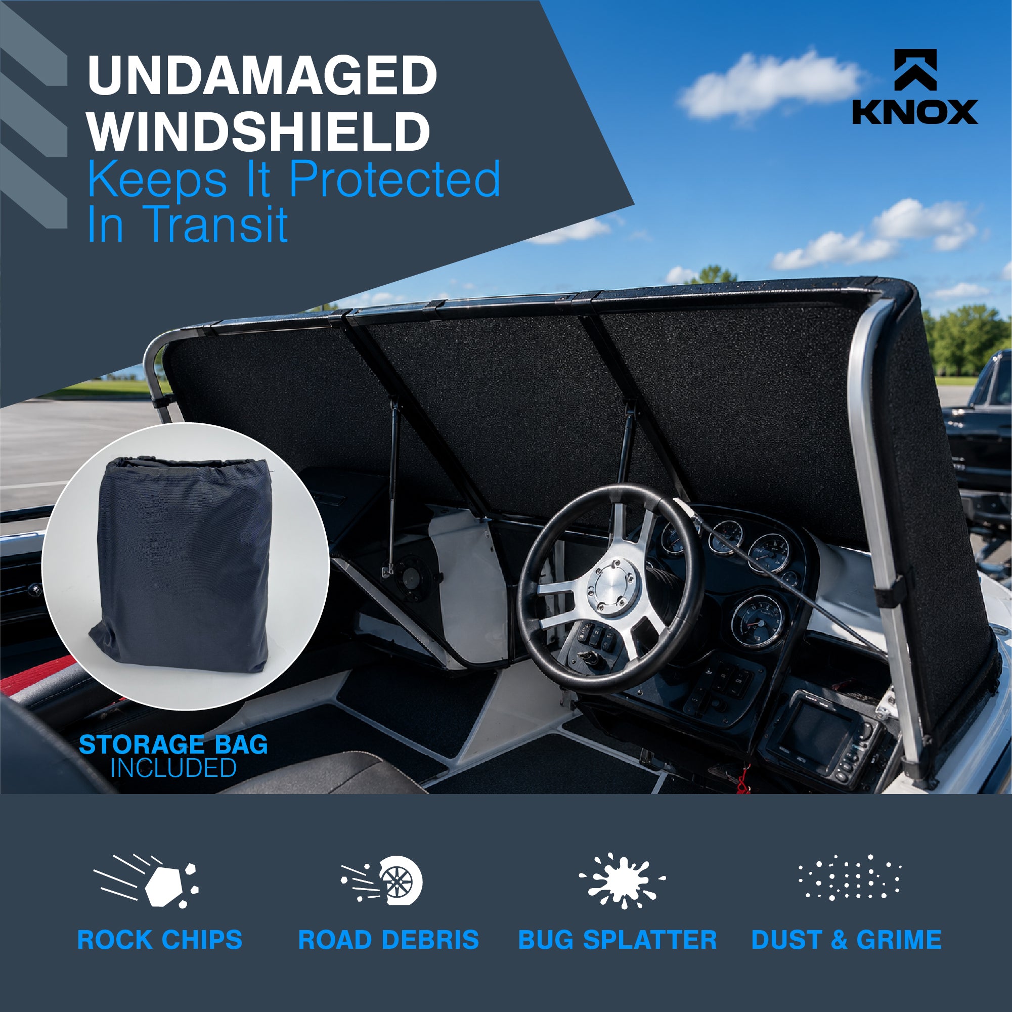 KNOX Boat Windshield Cover