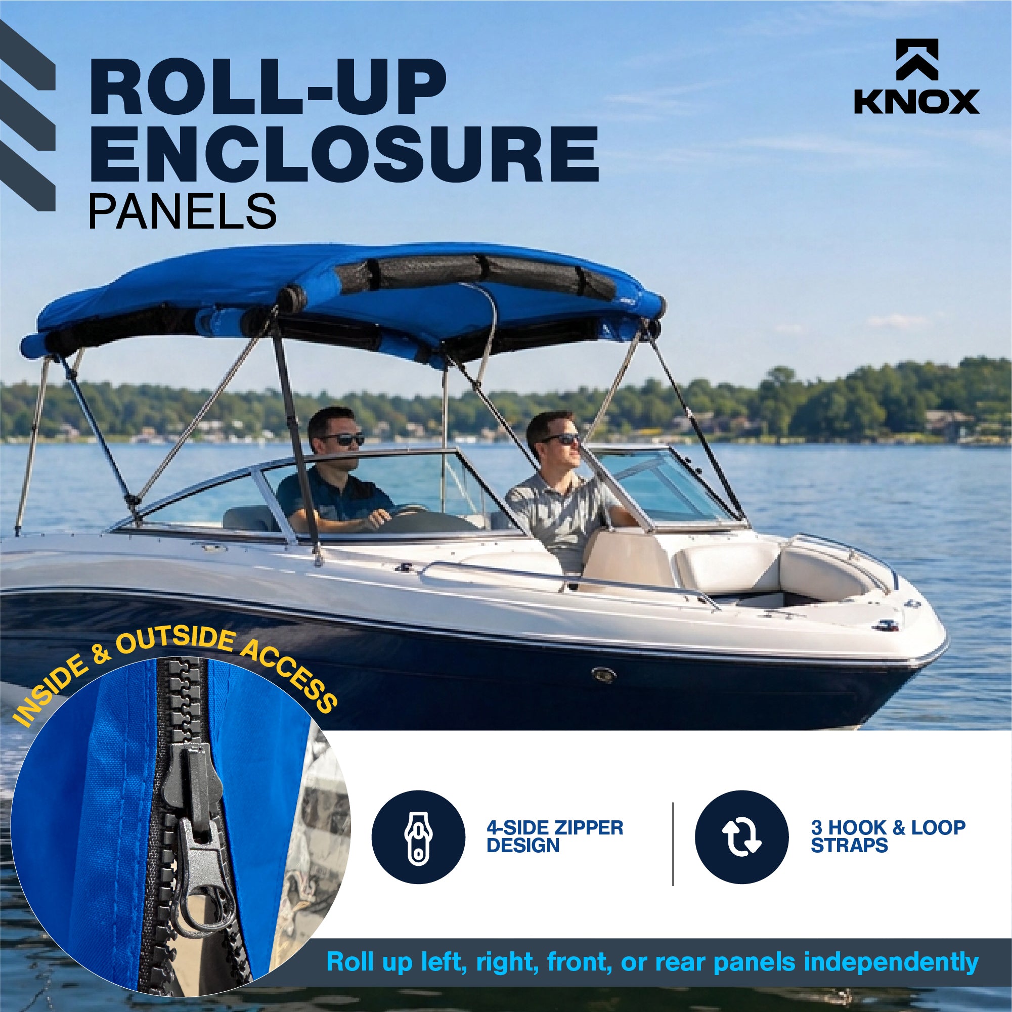 KNOX Universal 3 Bow Bimini Mesh Enclosure Only