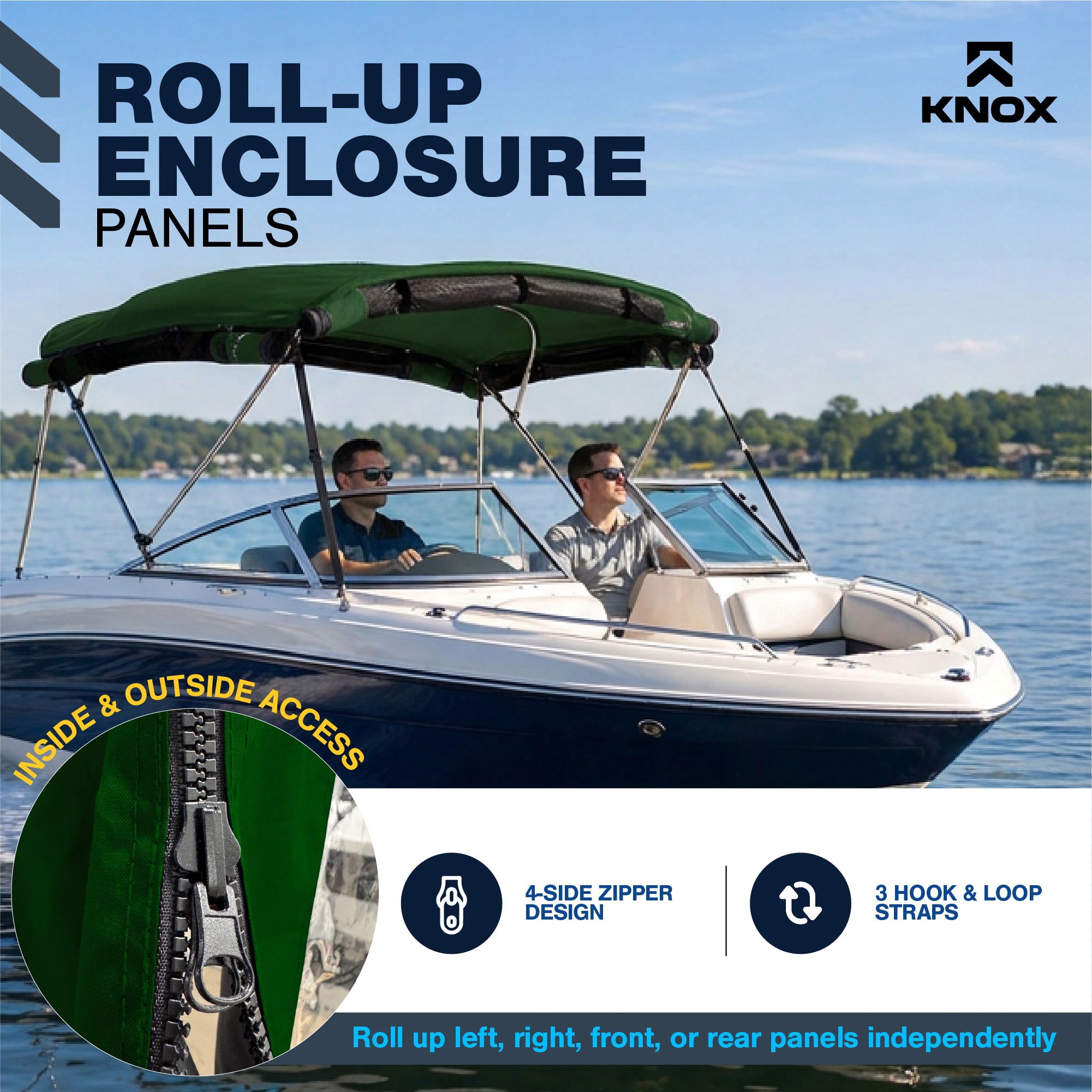 KNOX Universal 3 Bow Bimini Mesh Enclosure Only