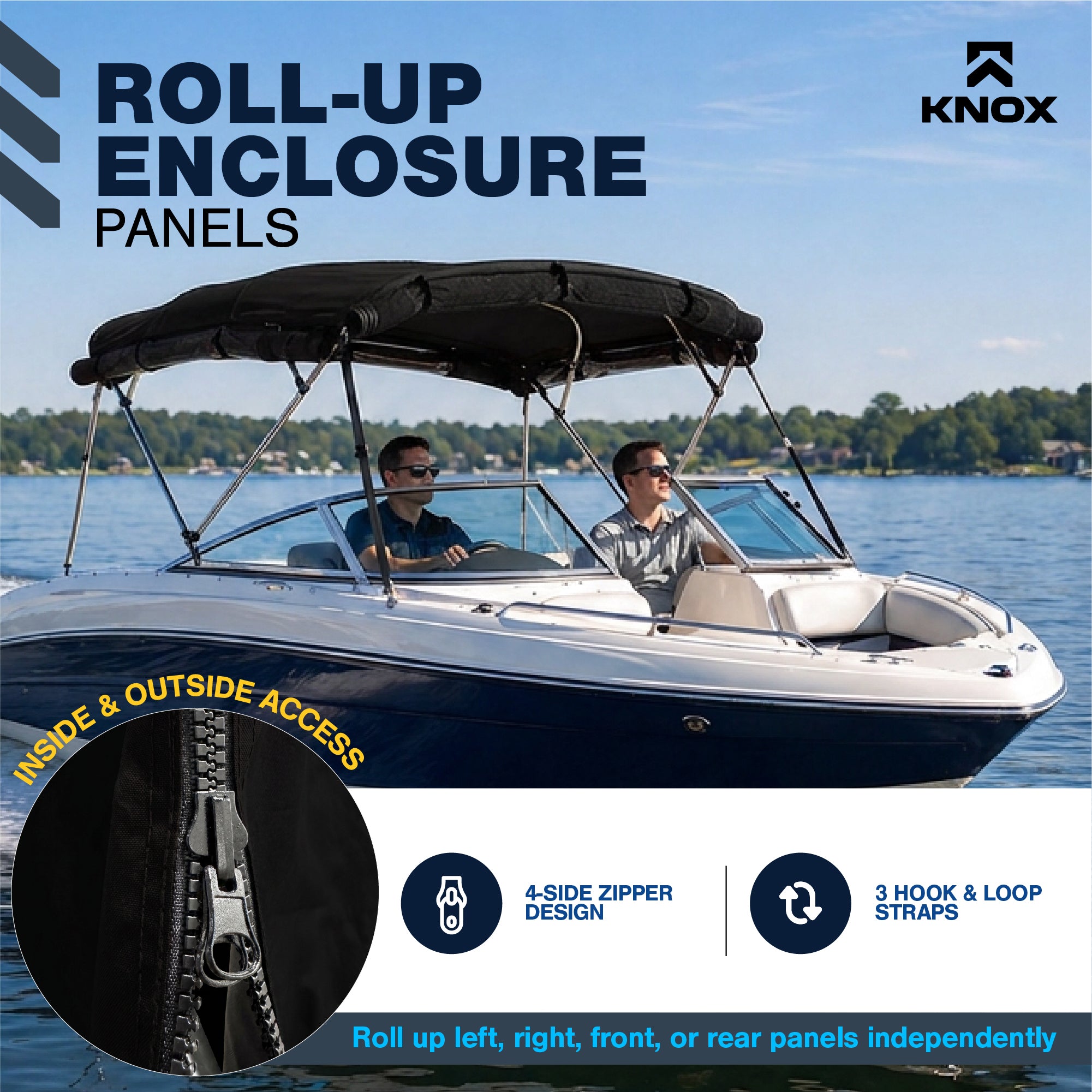 KNOX Universal 4 Bow Bimini Mesh Enclosure Only