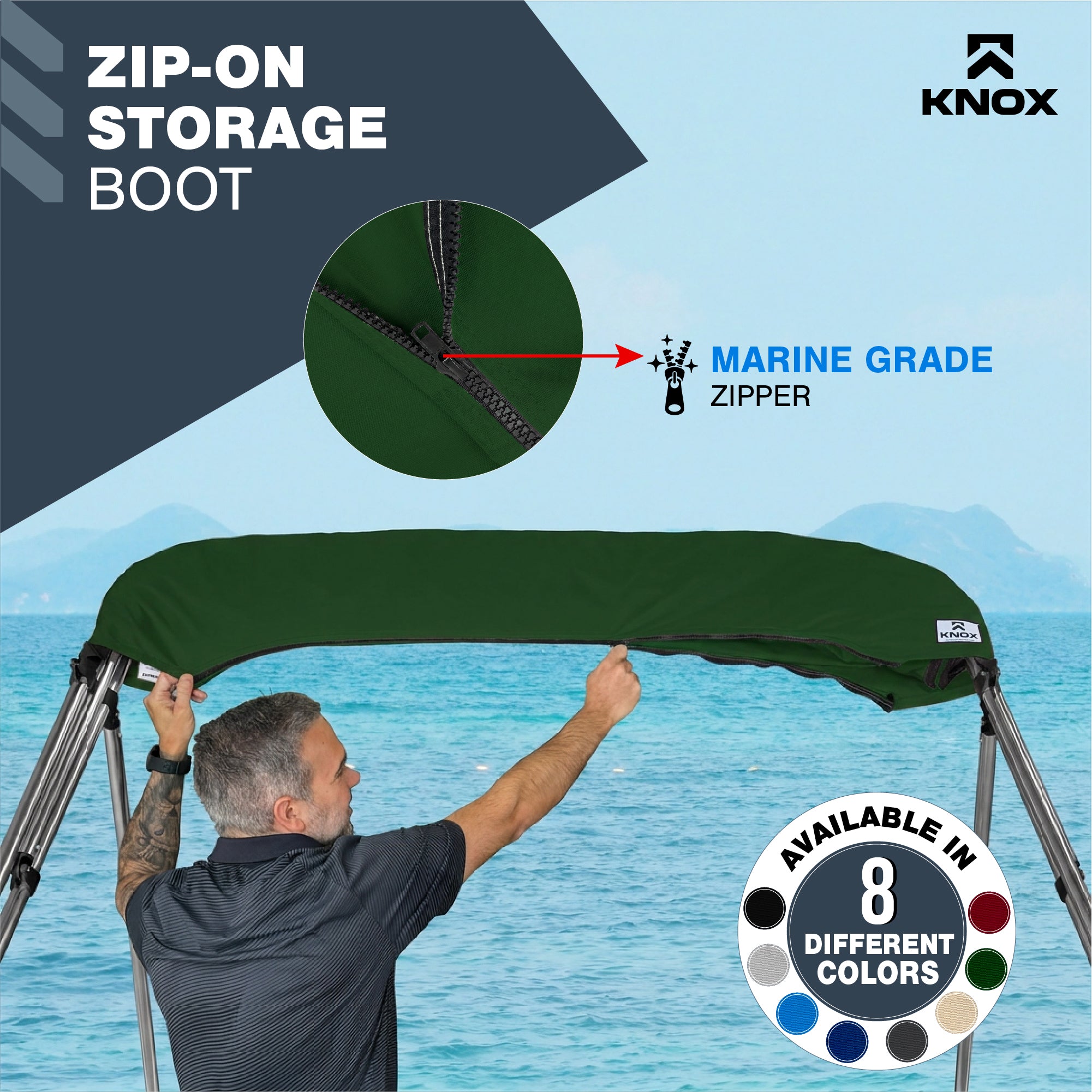 KNOX Universal 4 Bow Bimini Mesh Enclosure Only