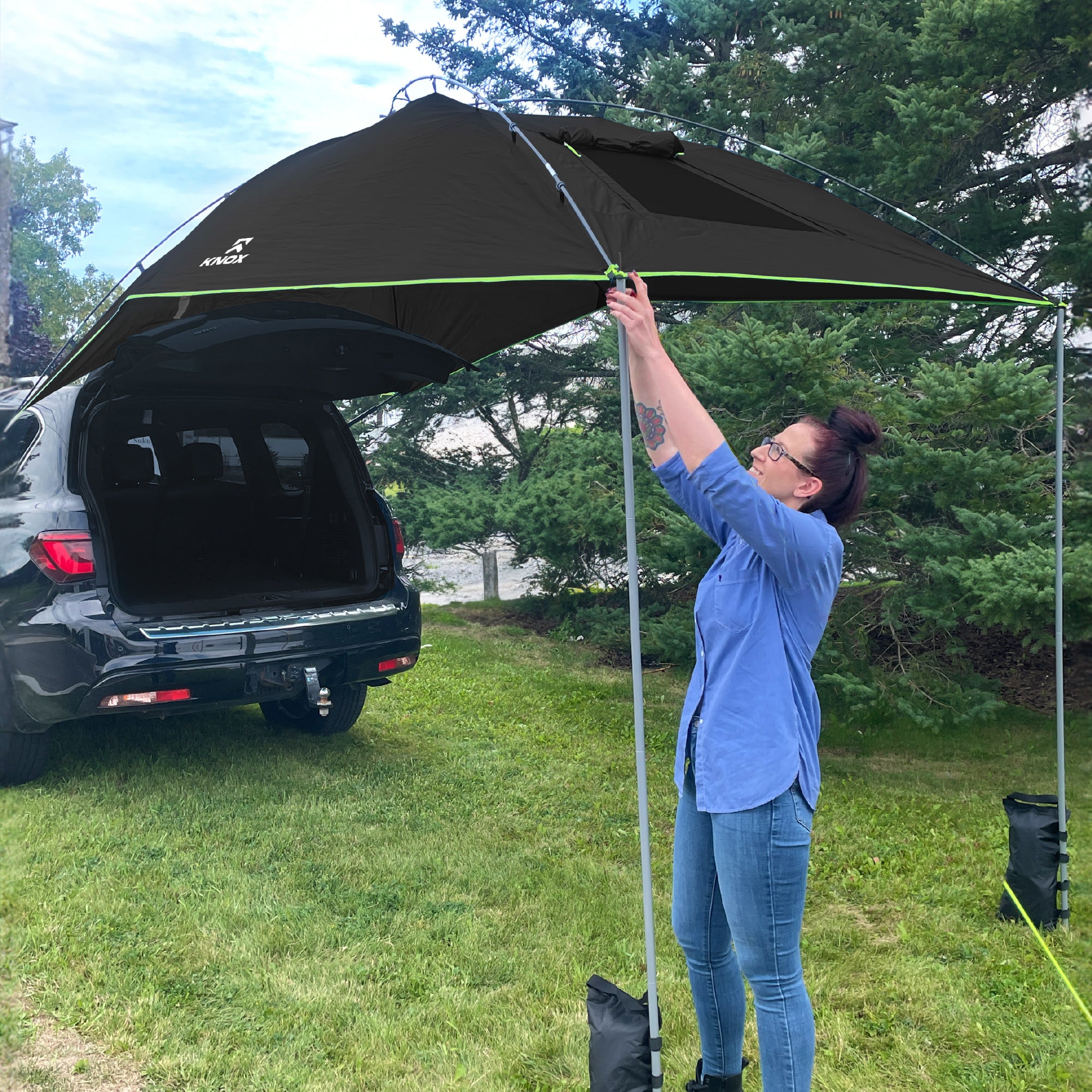 KNOX Pro Series Teardrop Awning Tent with Sidewall