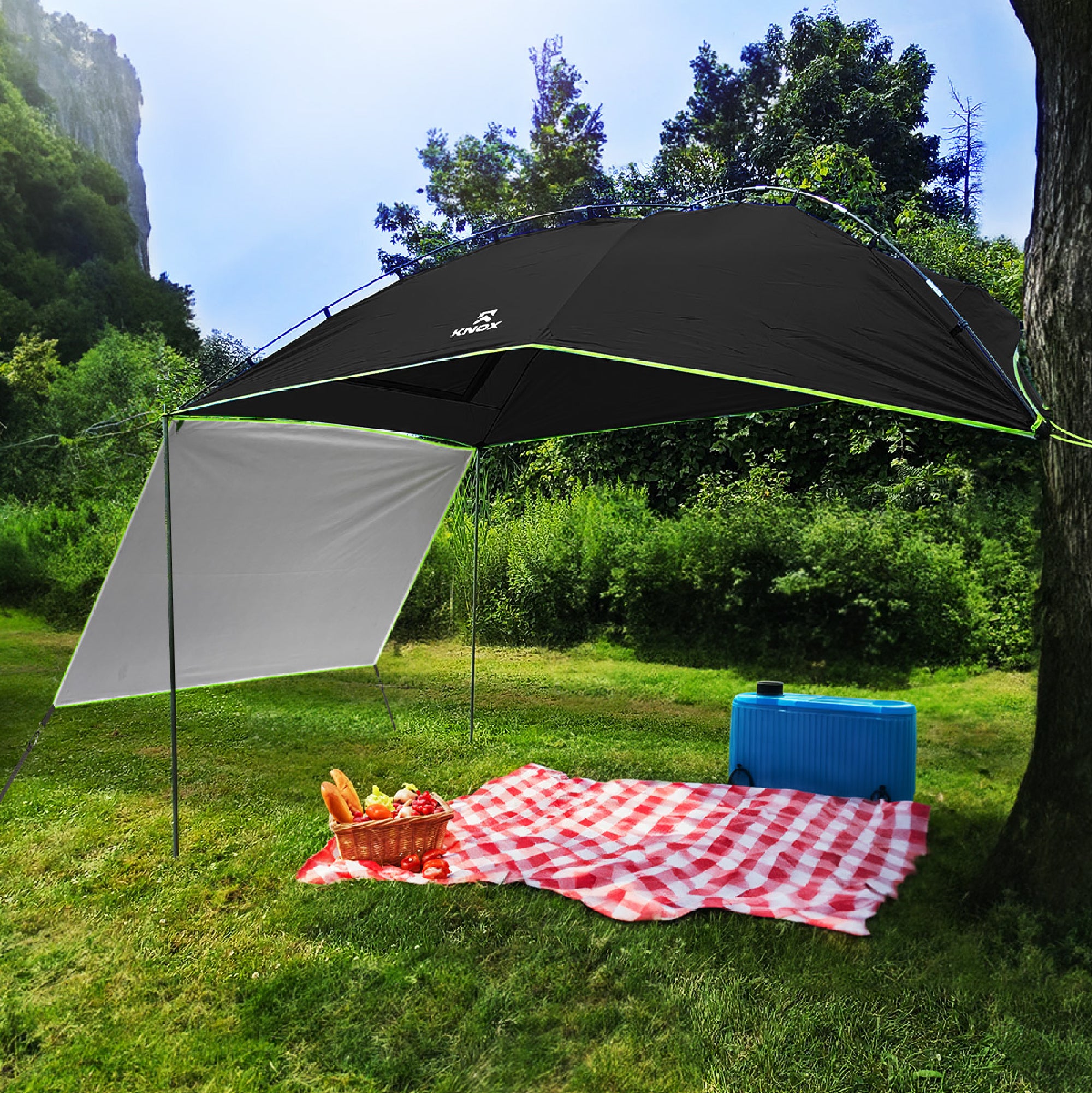 KNOX Pro Series Teardrop Awning Tent with Sidewall