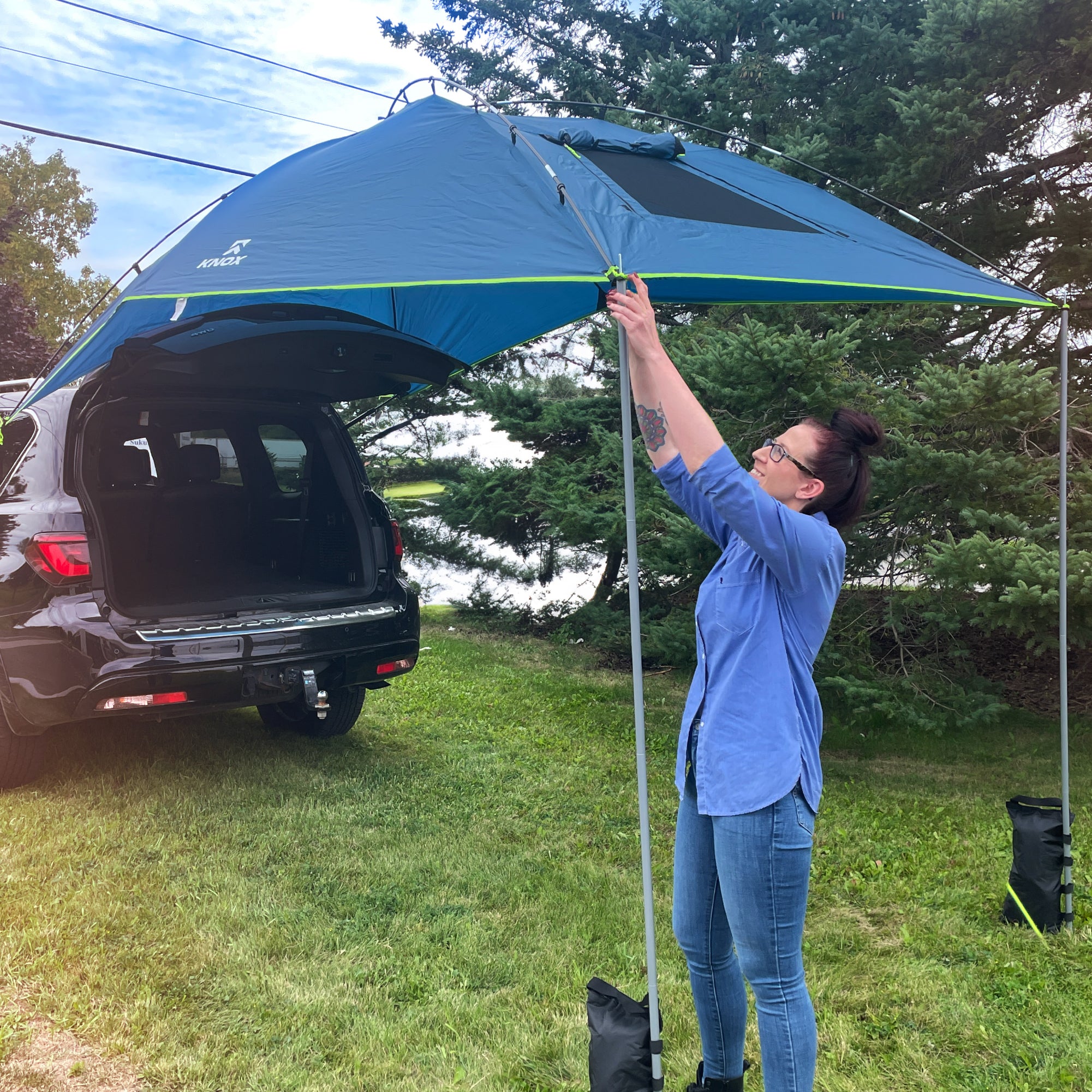 KNOX Pro Series Teardrop Awning Tent with Sidewall