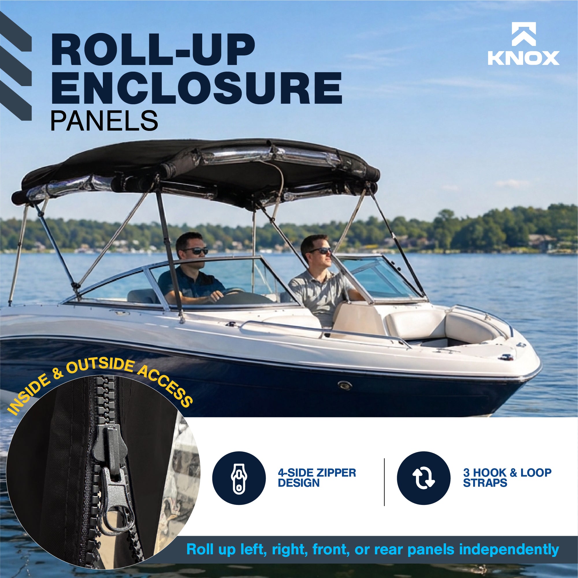 KNOX Universal 3 Bow Bimini Enclosure Only