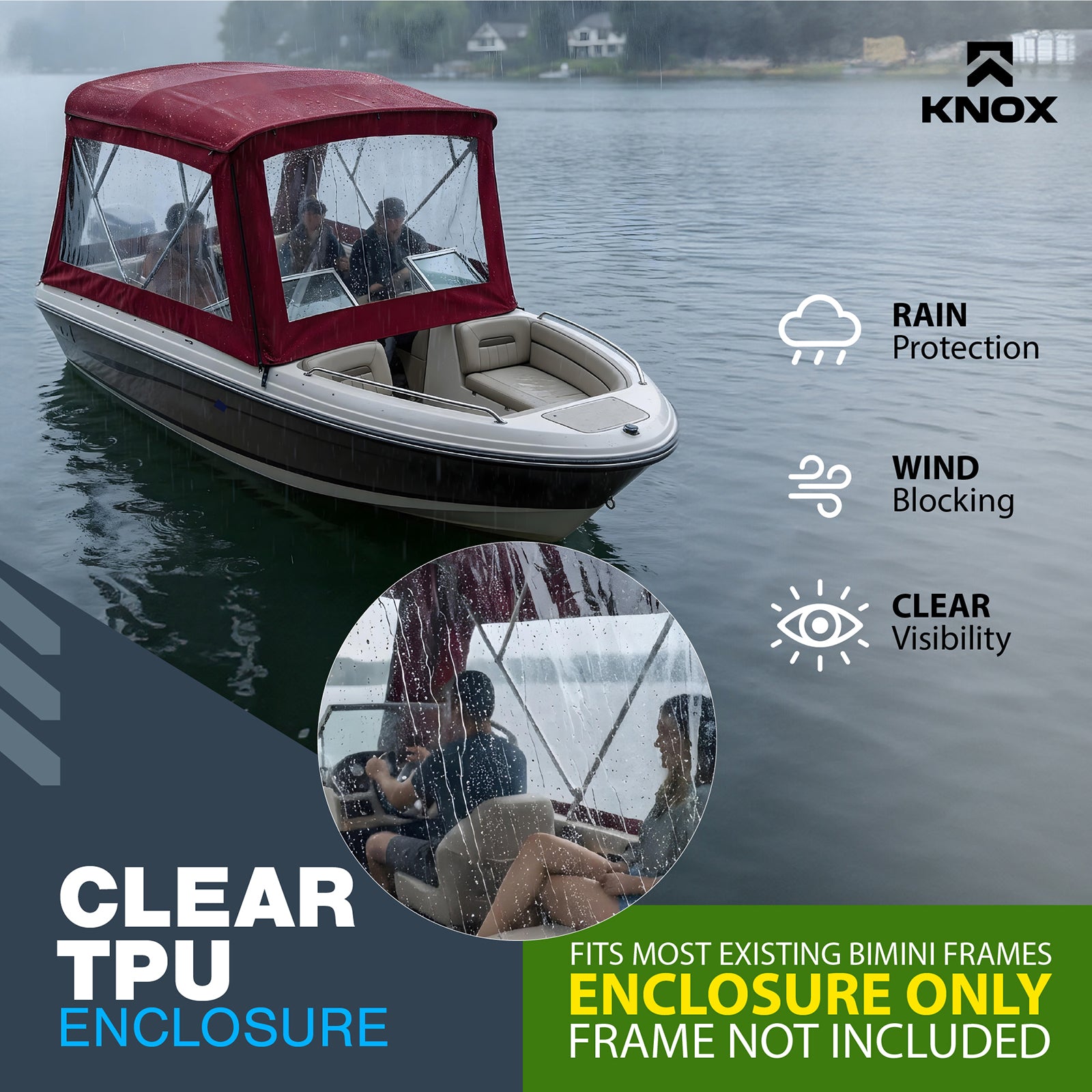KNOX Universal 4 Bow Bimini Enclosure Only