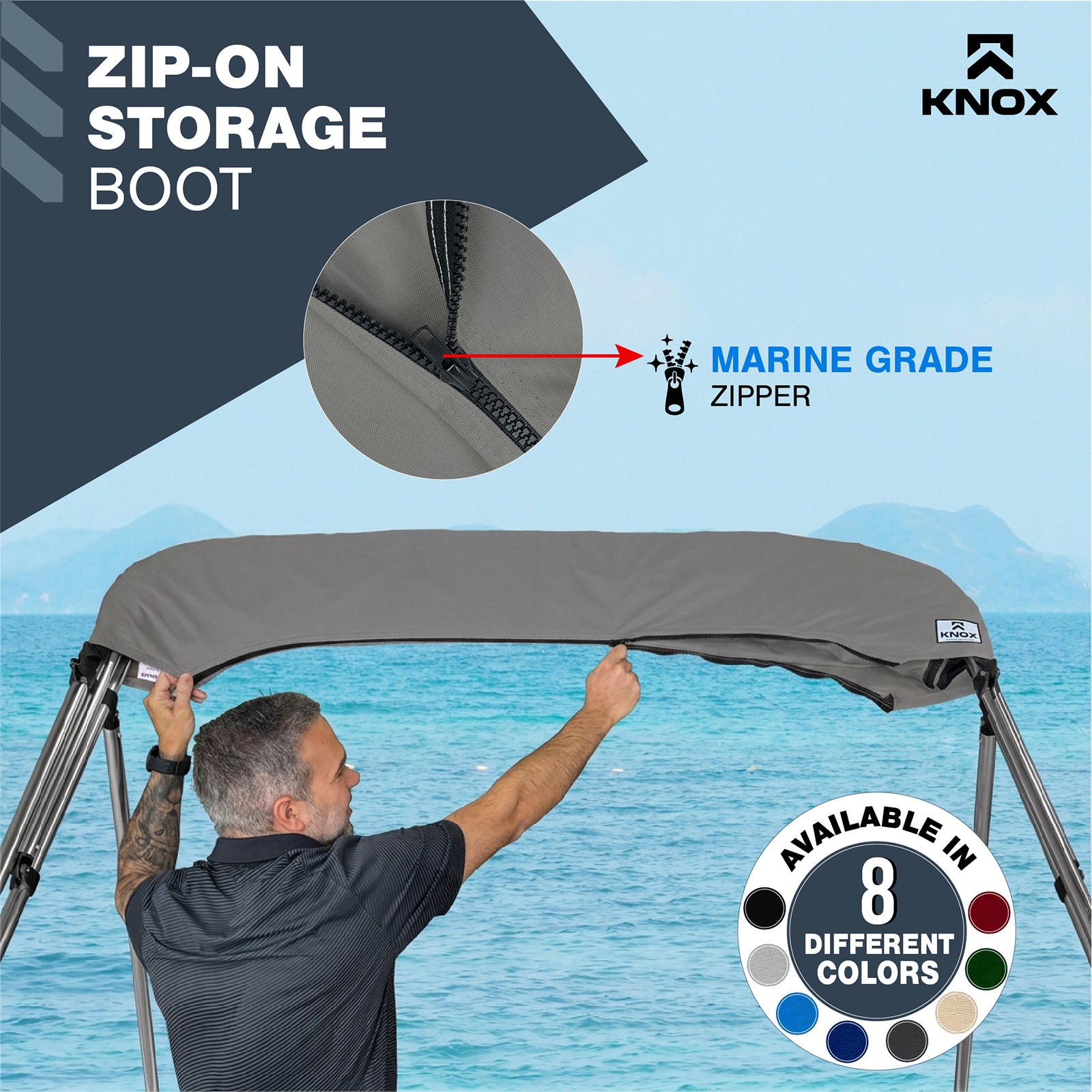 KNOX Universal 4 Bow Bimini Enclosure Only