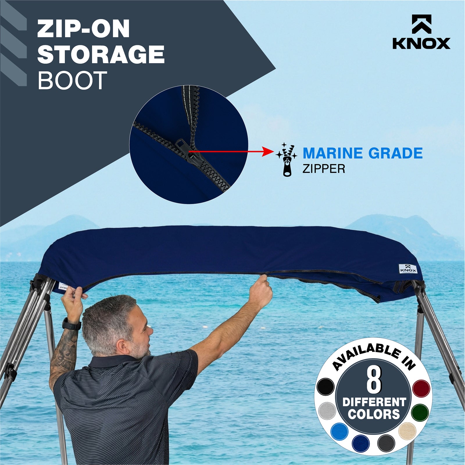 KNOX Universal 4 Bow Bimini Enclosure Only