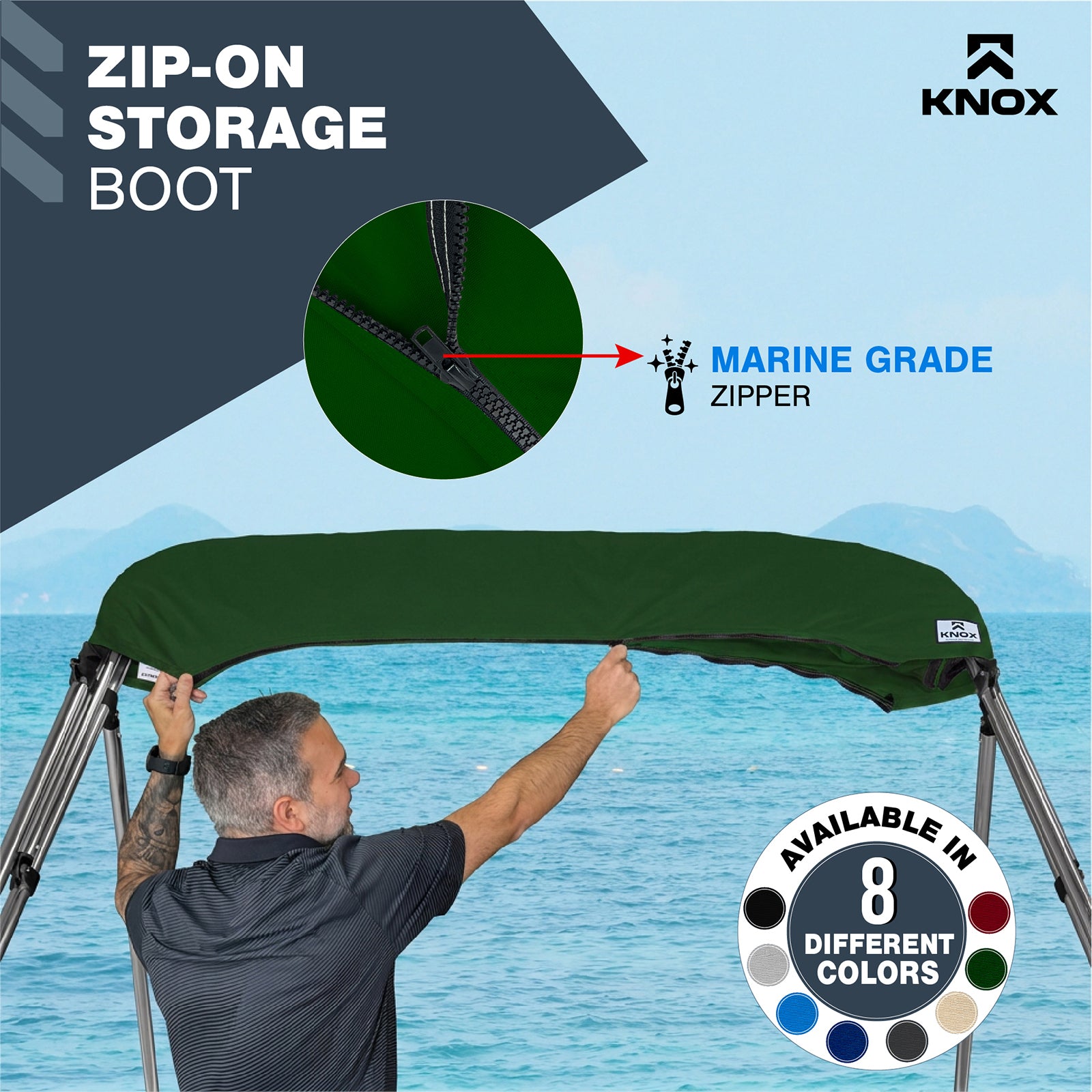 KNOX Universal 4 Bow Bimini Enclosure Only