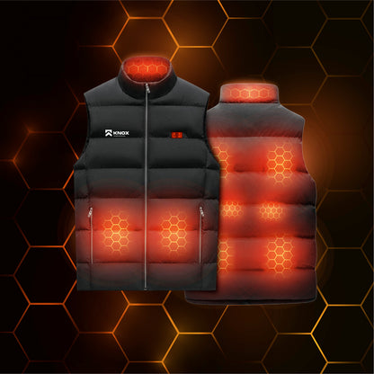 KNOX Heated Vest with Battery Pack, 9 Heating Zones