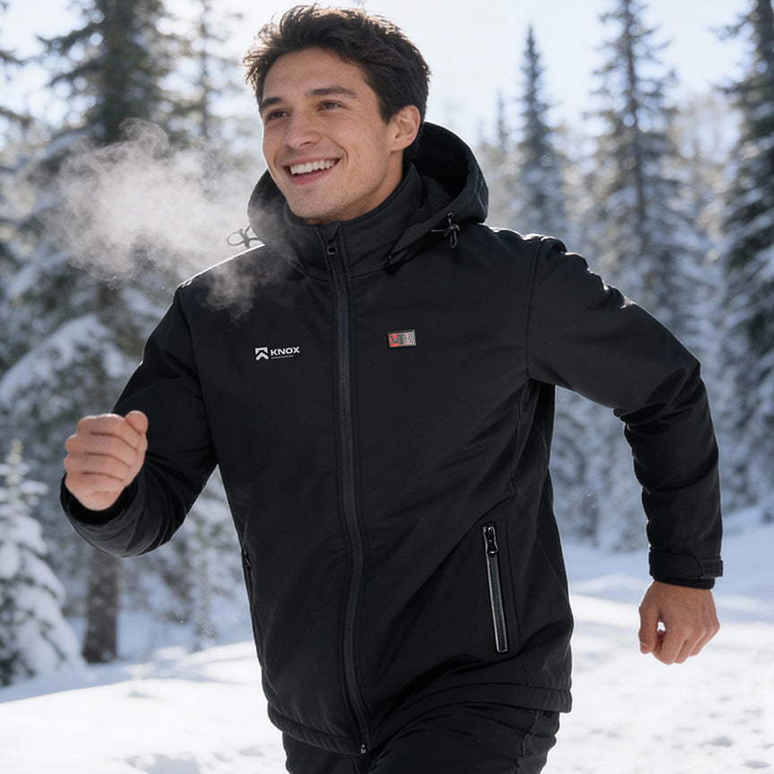 KNOX Unisex Heated Jacket with 4 Heat Zones, USB Powered