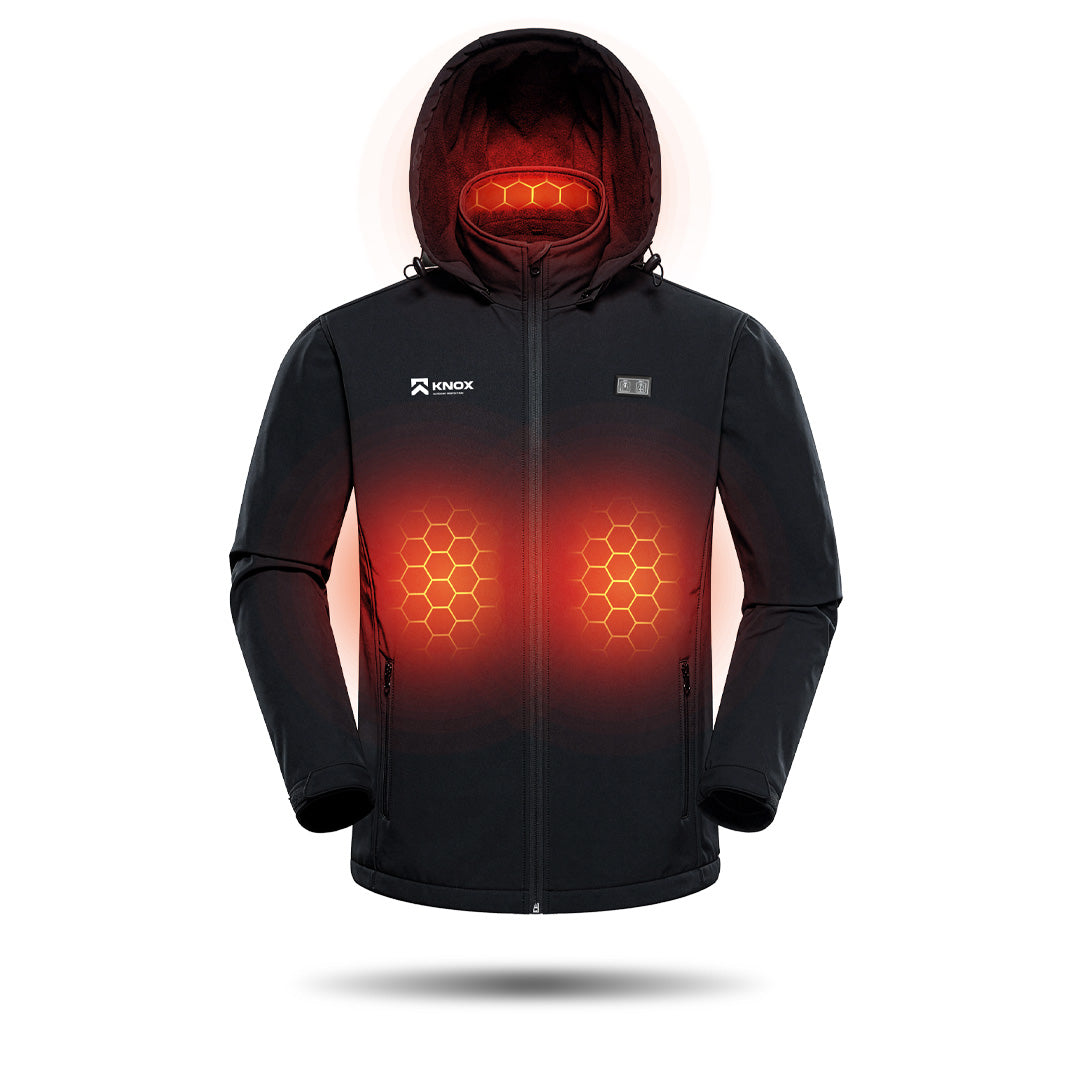 KNOX Unisex Heated Jacket with 4 Heat Zones, USB Powered