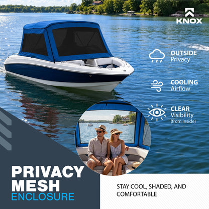 KNOX 3 Bow Bimini Mesh Enclosure with Frame Kit