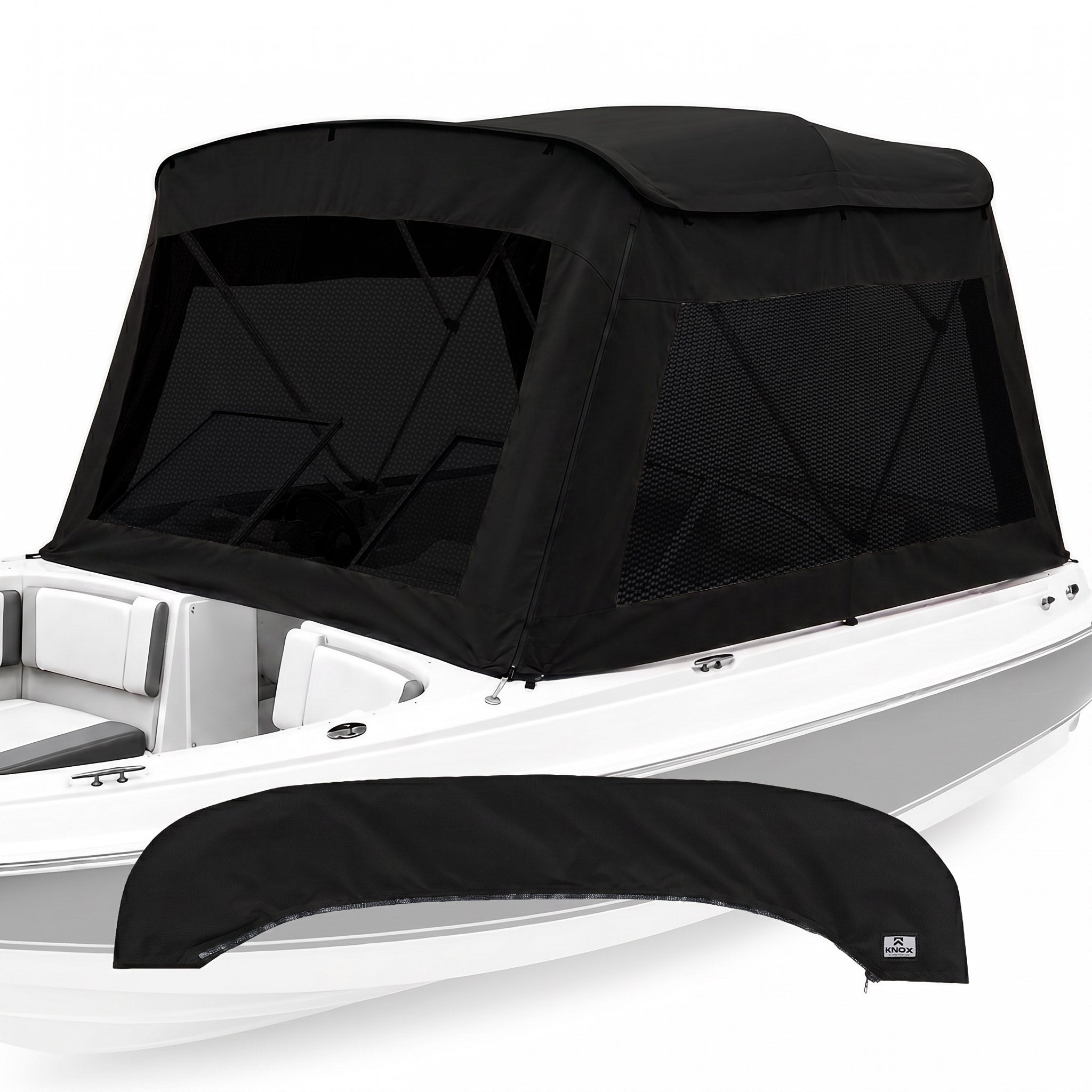 KNOX 3 Bow Bimini Mesh Enclosure with Frame Kit