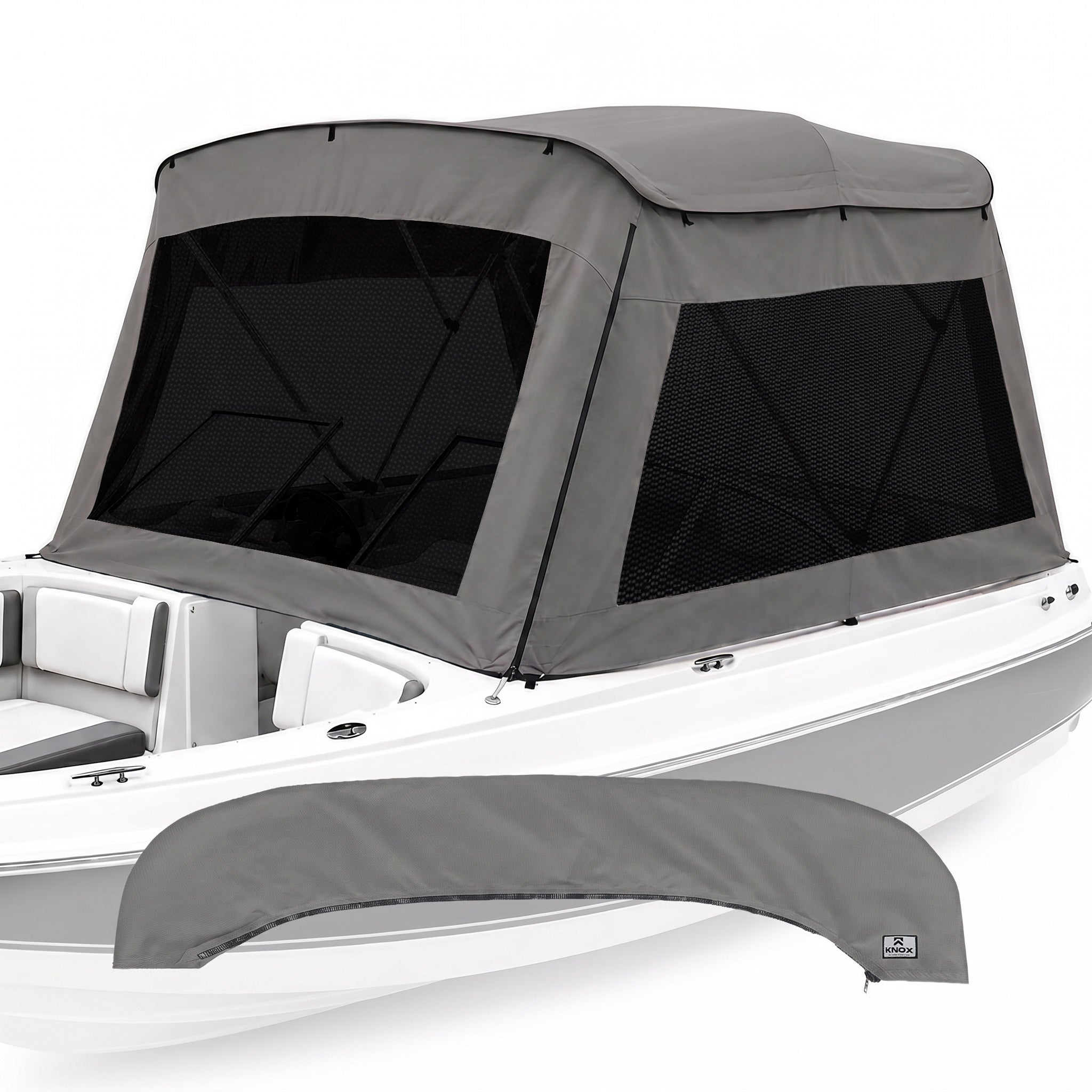 KNOX 3 Bow Bimini Mesh Enclosure with Frame Kit