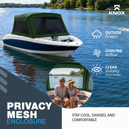 KNOX 3 Bow Bimini Mesh Enclosure with Frame Kit