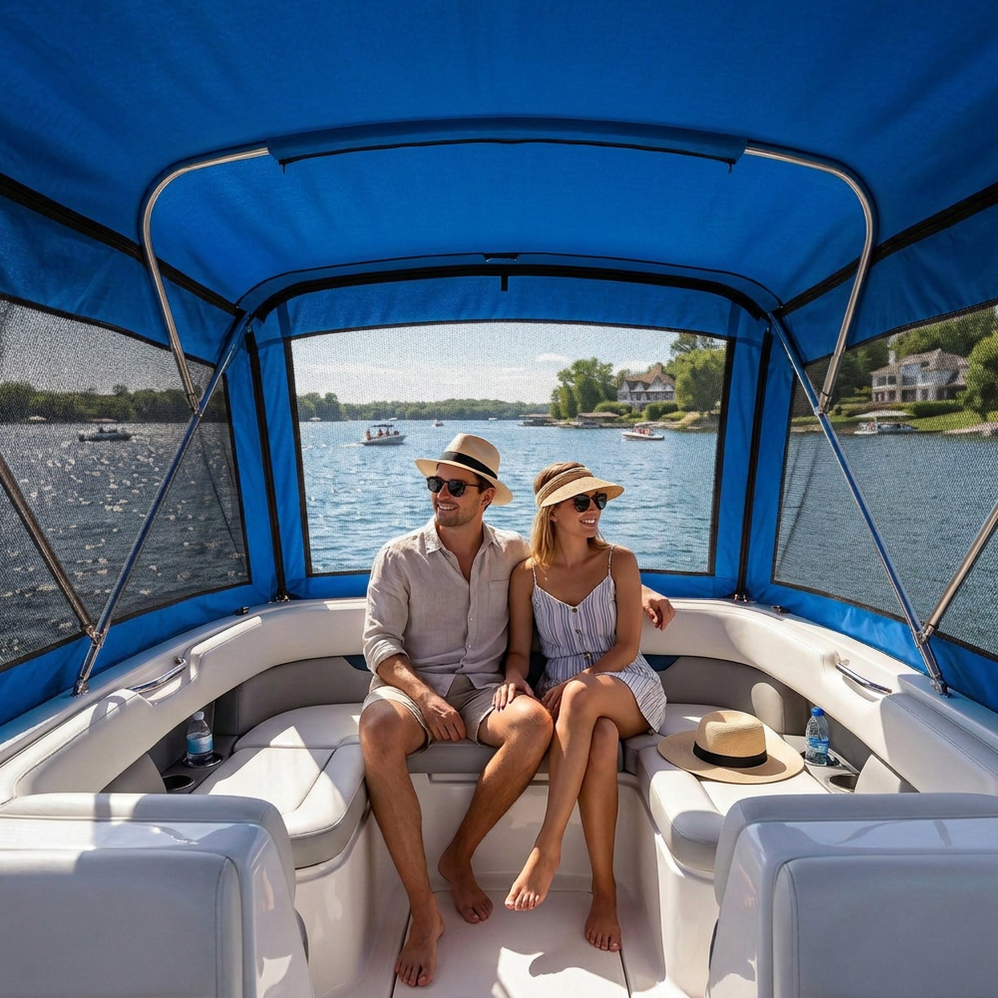KNOX 3 Bow Bimini Mesh Enclosure with Frame Kit
