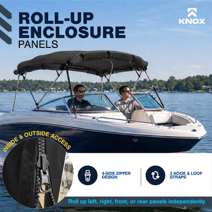 KNOX 4 Bow Bimini Mesh Enclosure with Frame Kit