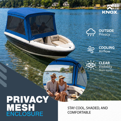 KNOX 4 Bow Bimini Mesh Enclosure with Frame Kit
