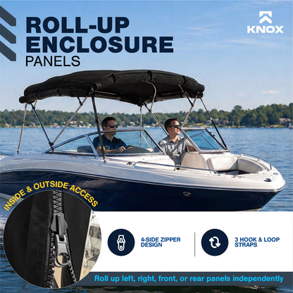 KNOX 4 Bow Bimini Mesh Enclosure with Frame Kit