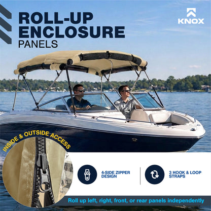 KNOX 4 Bow Bimini Mesh Enclosure with Frame Kit