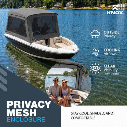 KNOX 4 Bow Bimini Mesh Enclosure with Frame Kit