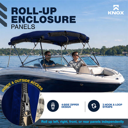 KNOX 4 Bow Bimini Mesh Enclosure with Frame Kit