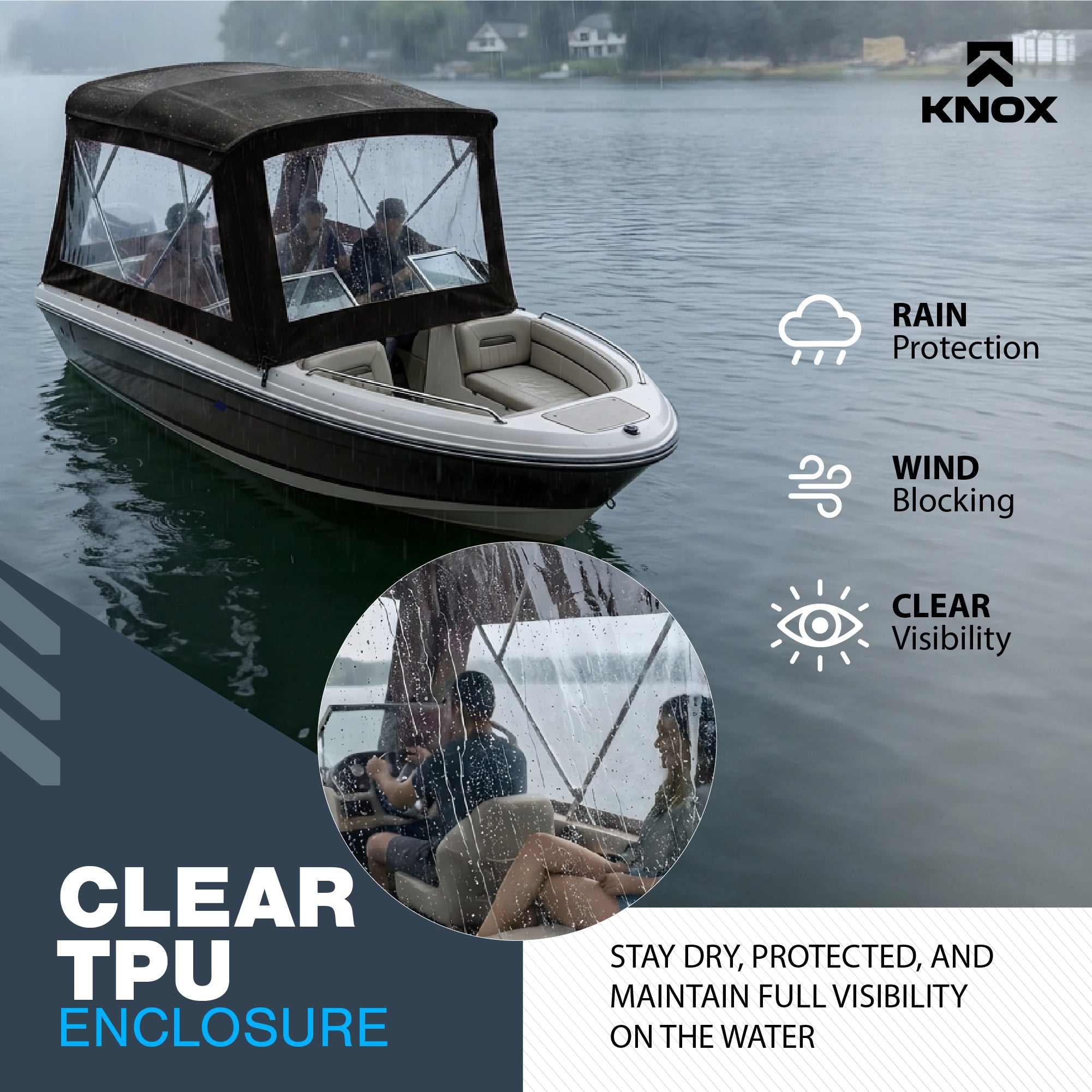 KNOX 4 Bow Bimini Enclosure with Frame Kit