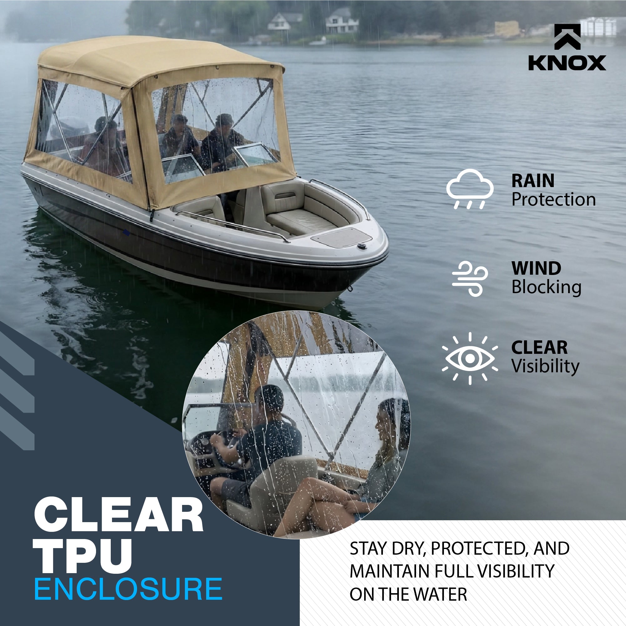 KNOX 4 Bow Bimini Enclosure with Frame Kit