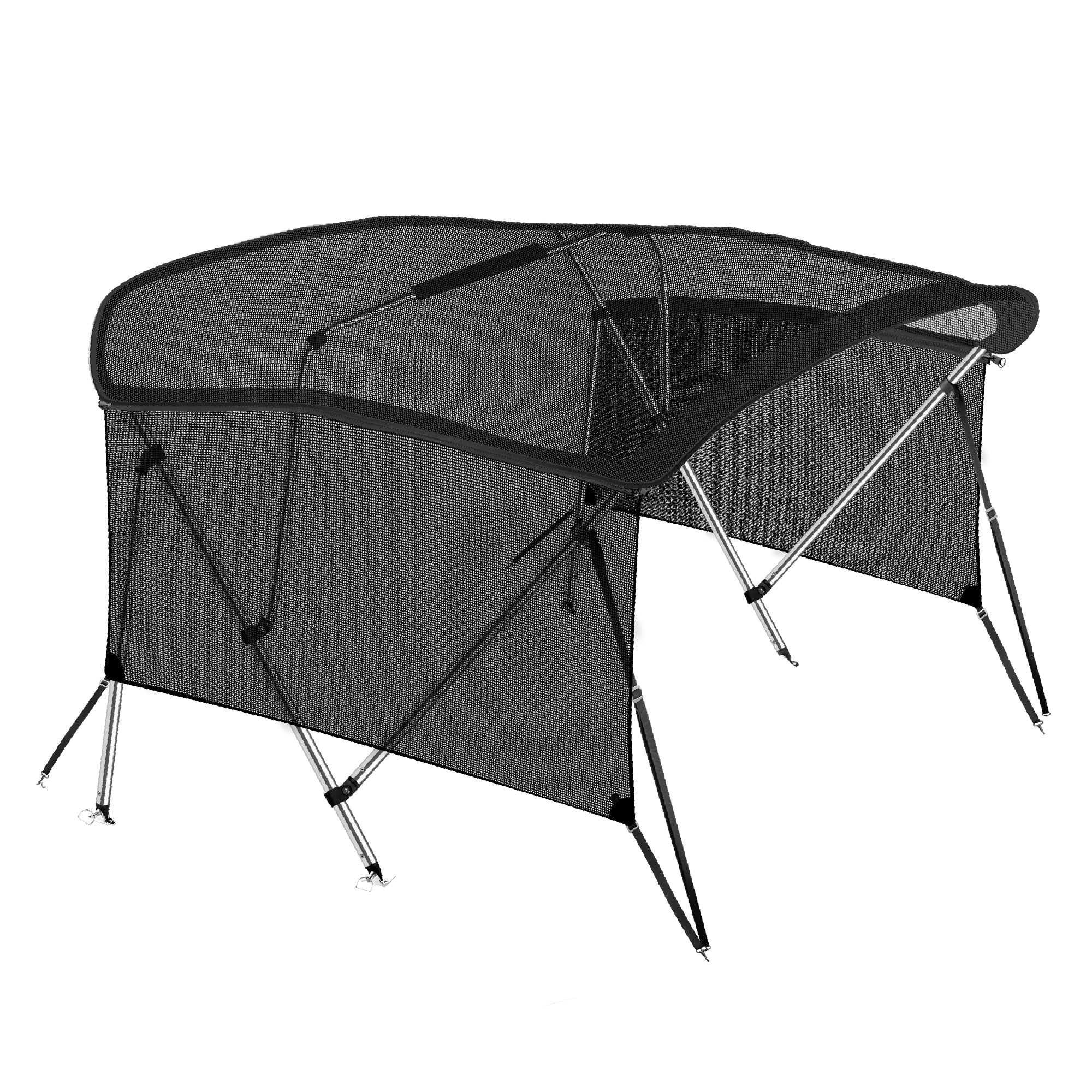 KNOX 3 Bow Bimini Top With Sidewalls, Mesh
