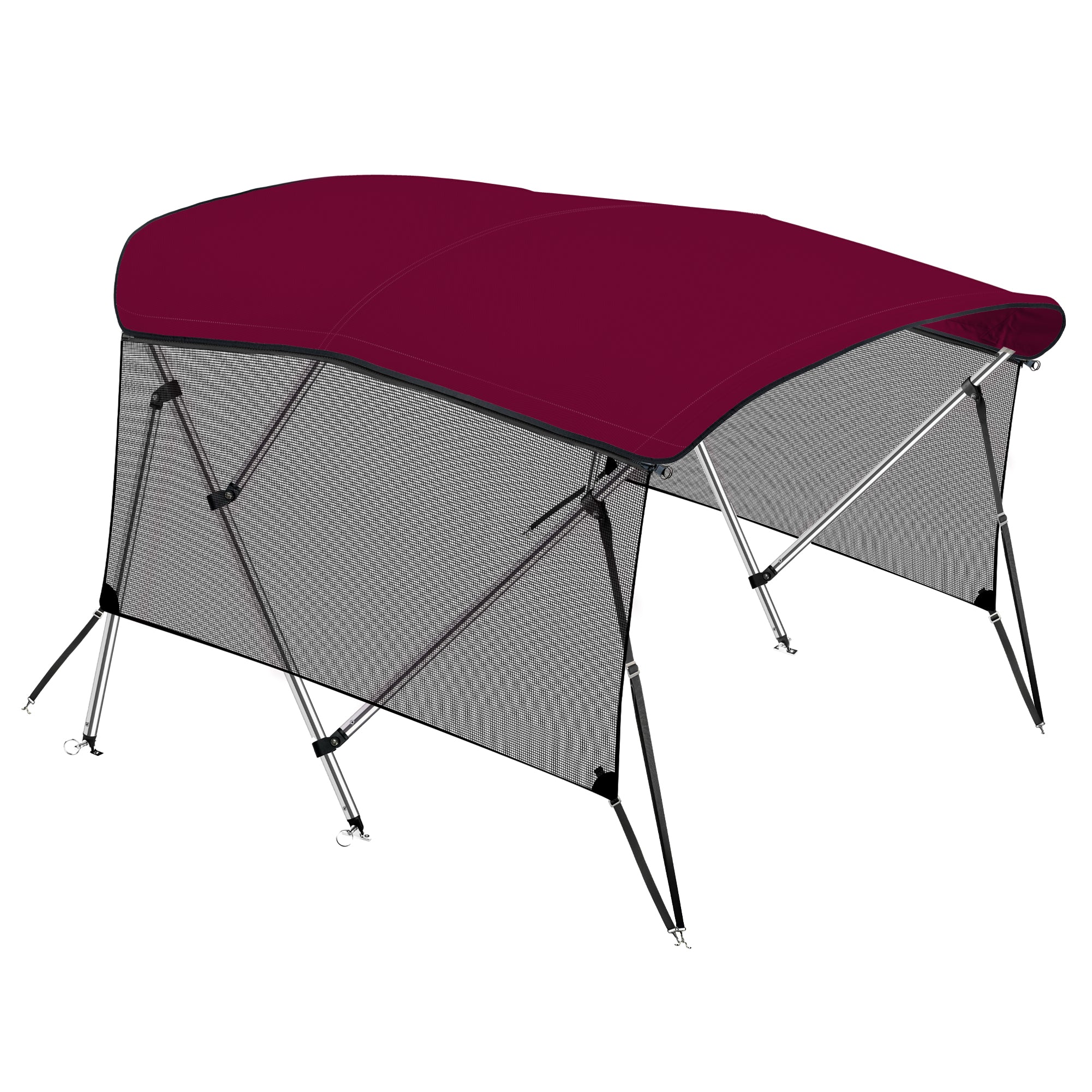 KNOX 4 Bow Bimini Top With Sidewalls, Mesh