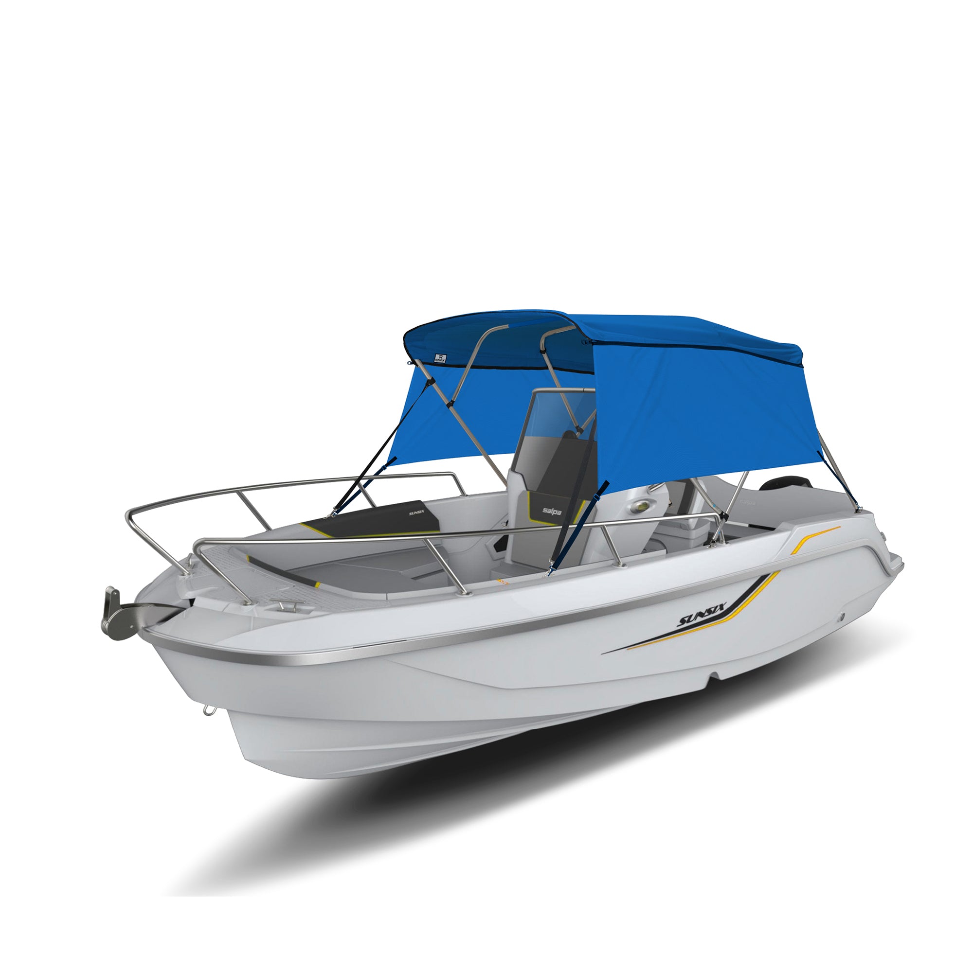 KNOX 4 Bow Bimini Top With Sidewalls, Mesh