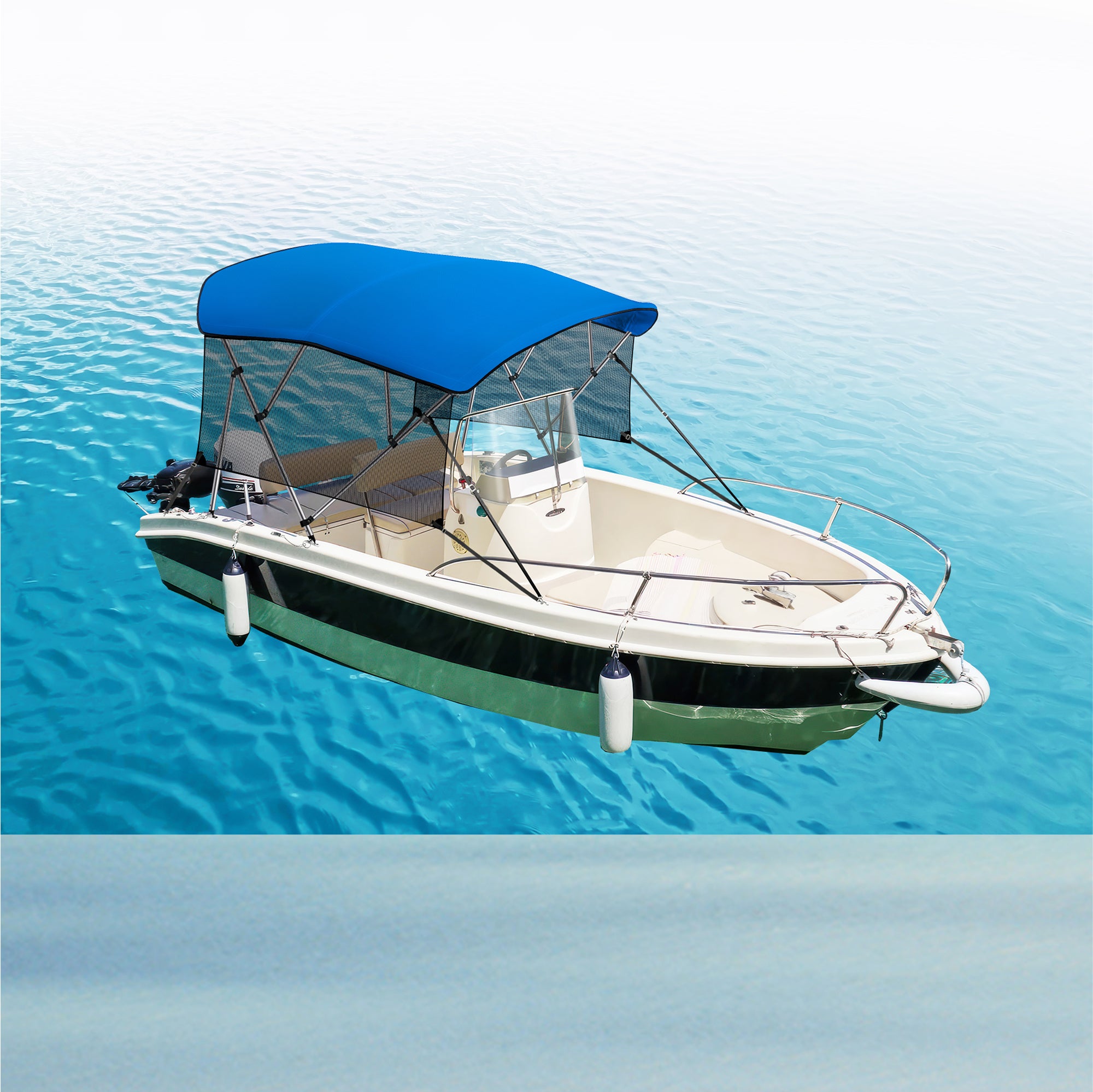 KNOX 4 Bow Bimini Top With Sidewalls, Mesh