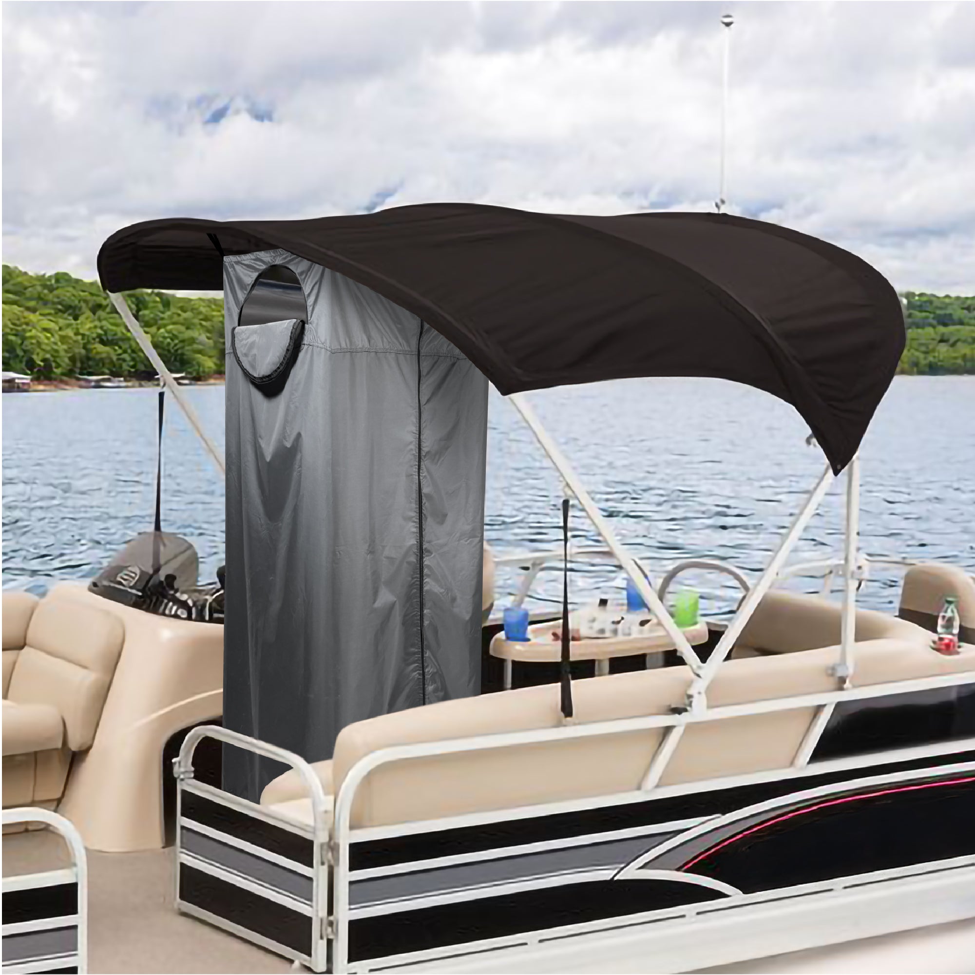 KNOX Boat Privacy Tent Hanging Portable Shower Curtain
