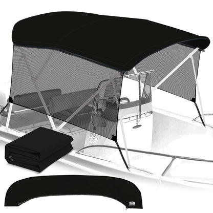 KNOX Canvas With Sidewalls for 3 Bow Bimini Top, Mesh