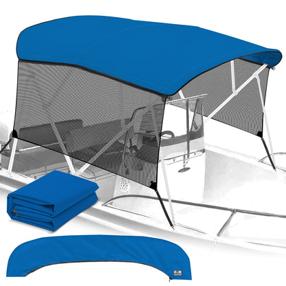 KNOX Canvas With Sidewalls for 4 Bow Bimini Top, Mesh