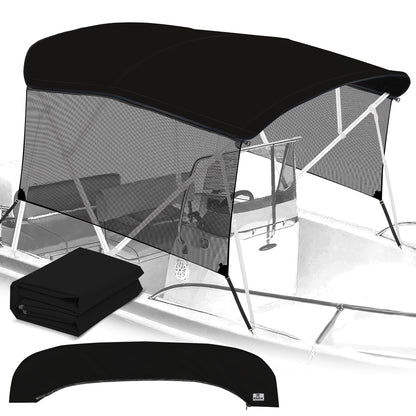 KNOX Canvas With Sidewalls for 4 Bow Bimini Top, Mesh