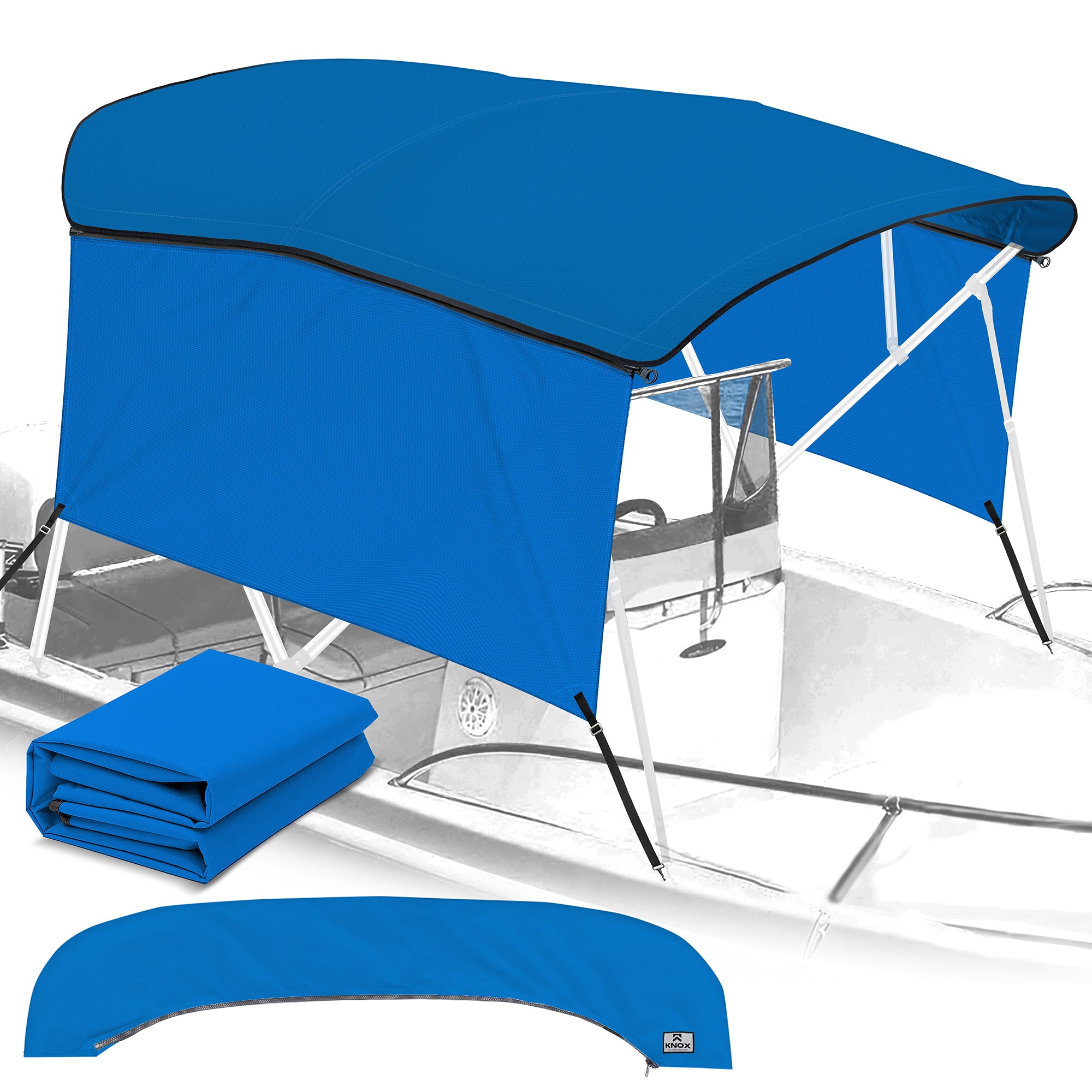 KNOX Canvas With Sidewalls for 4 Bow Bimini Top, Solid