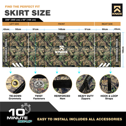 Knox RV Cover - Camo 5th Wheel with Skirt Combo