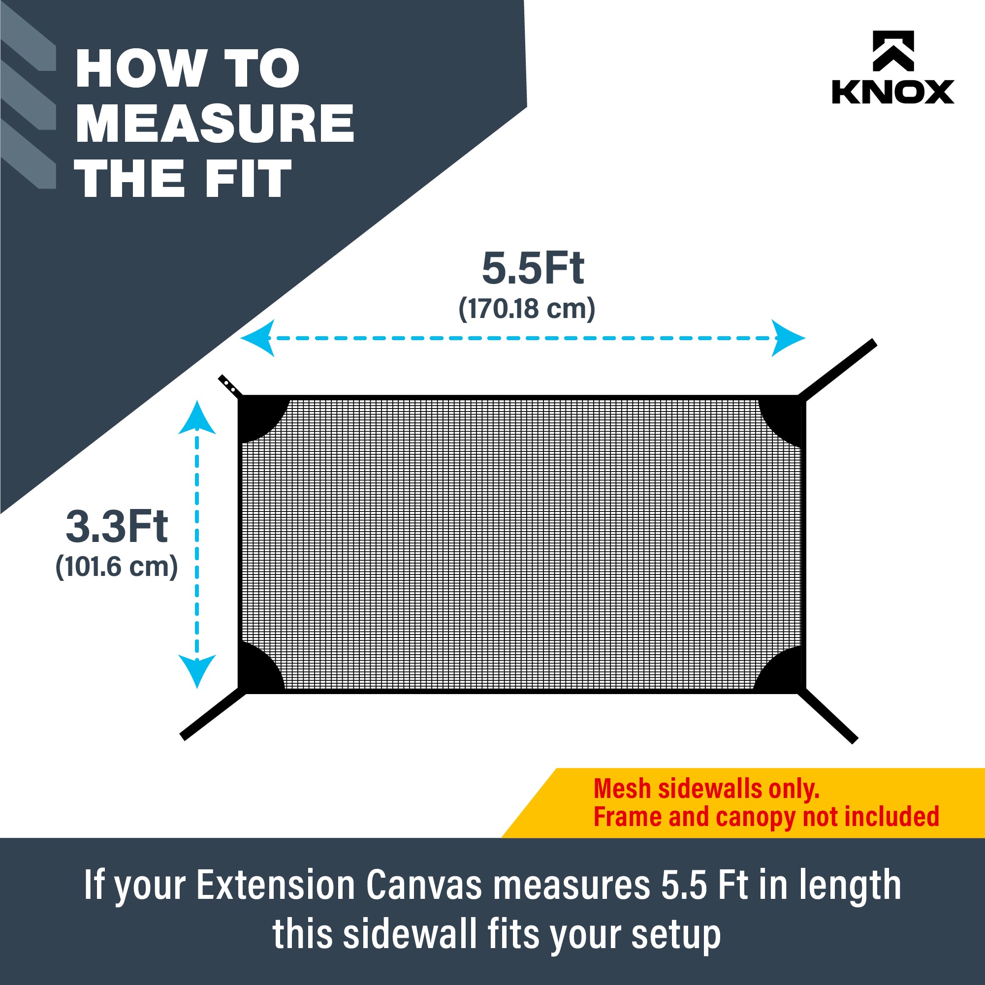 Knox T-Top Extension Mesh Sidewall