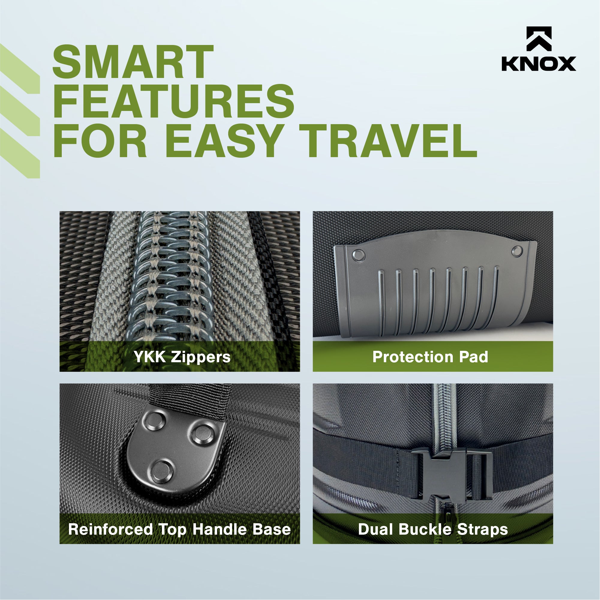 KNOX Golf Travel Bag Cover with Wheels, TSA Lock, and Padded Handles