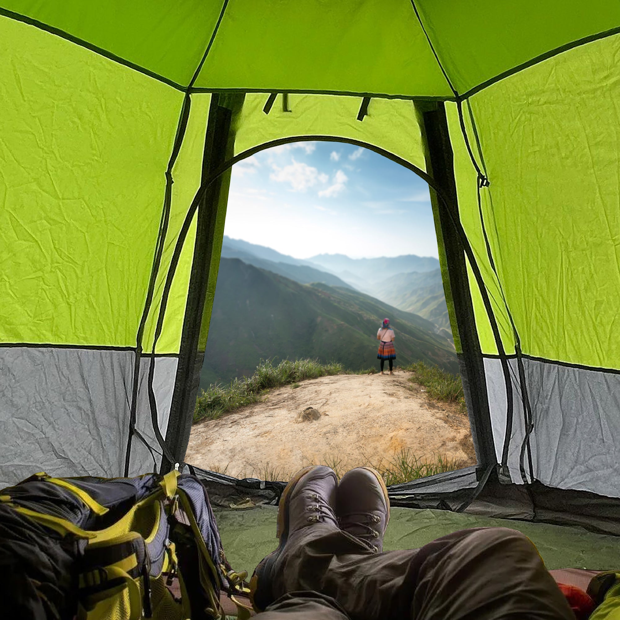 KNOX Hexagon-Shaped Camping Tent