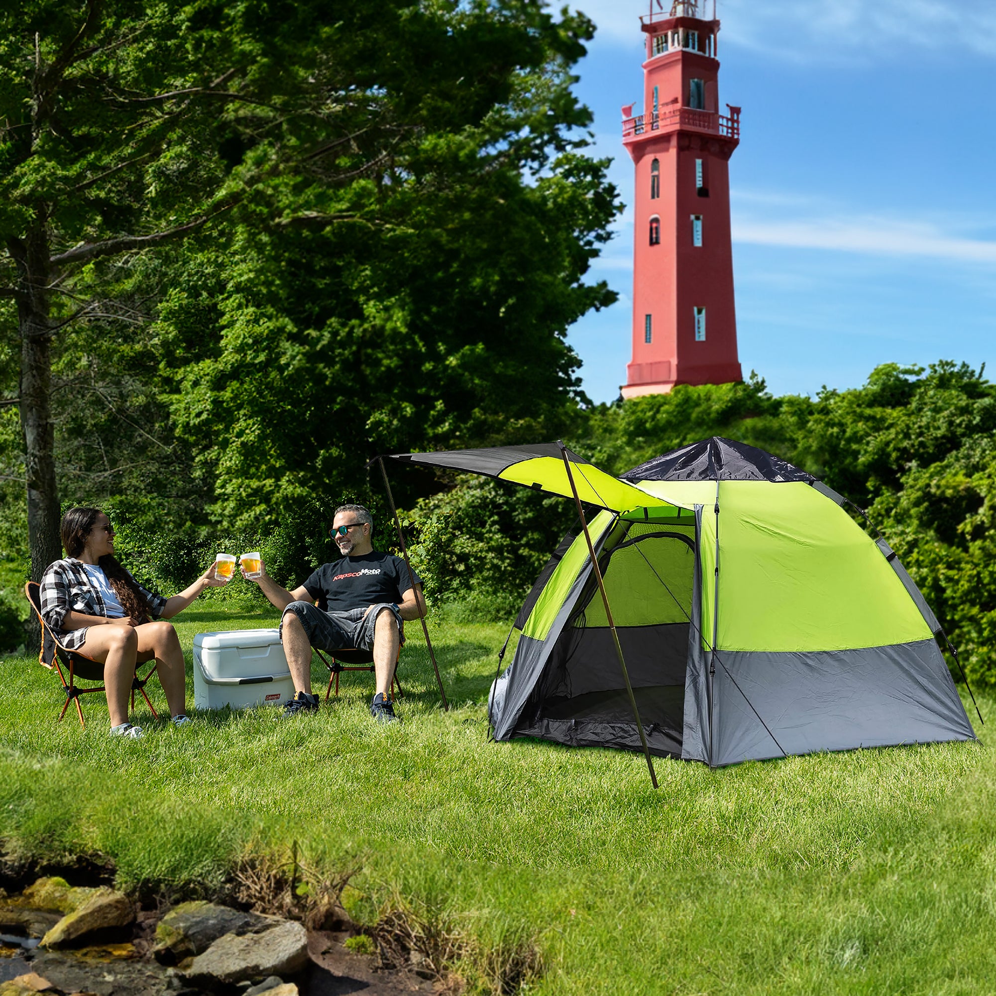 KNOX Hexagon-Shaped Camping Tent